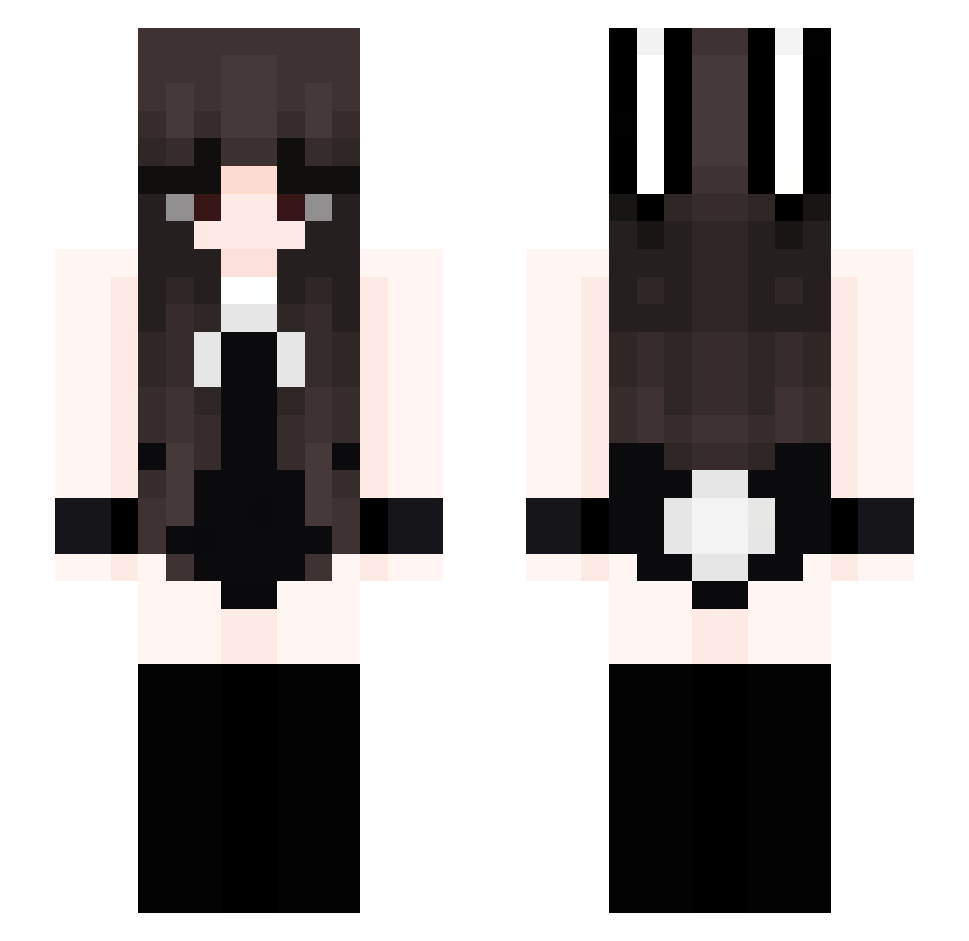 yourfire Minecraft skin, front and back view