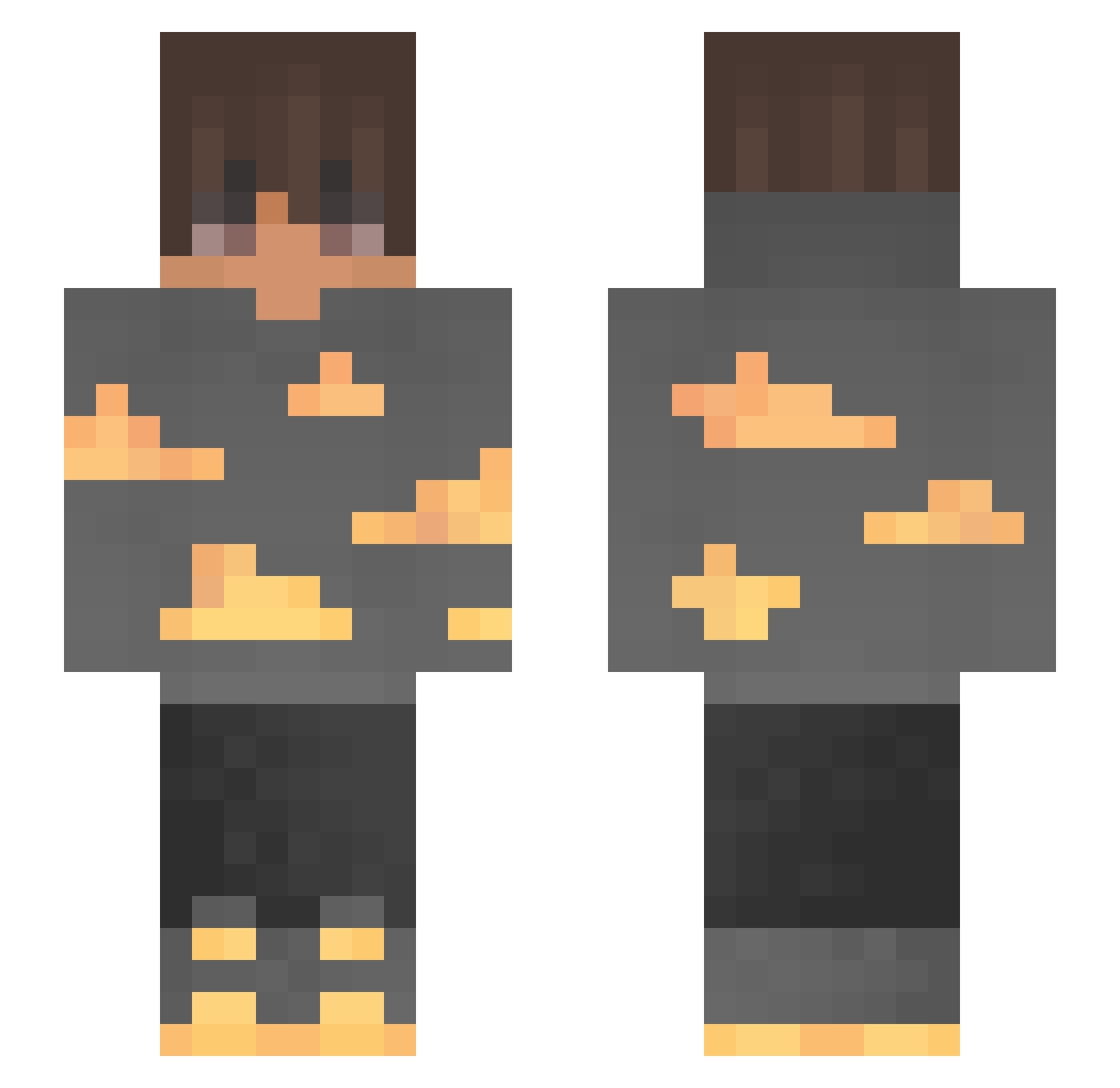 InstalockNeon Minecraft skin, front and back view