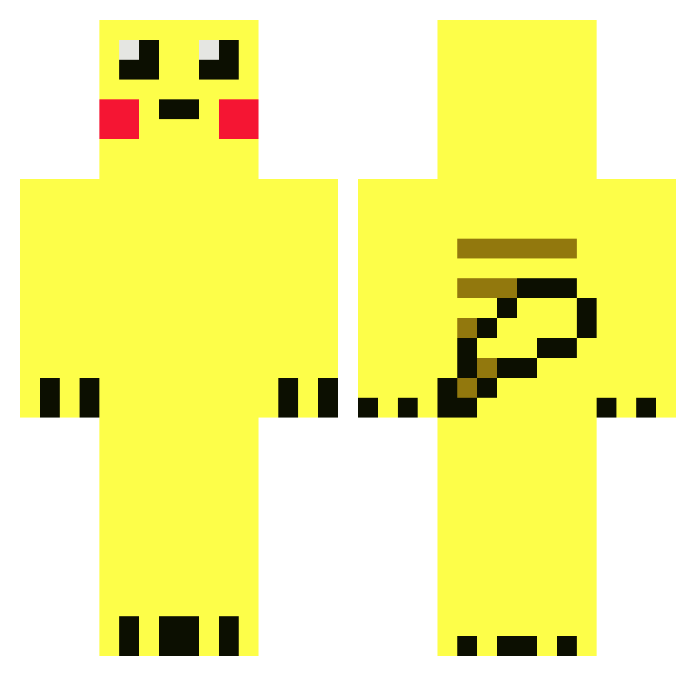 Sameninhalierer Minecraft skin, front and back view