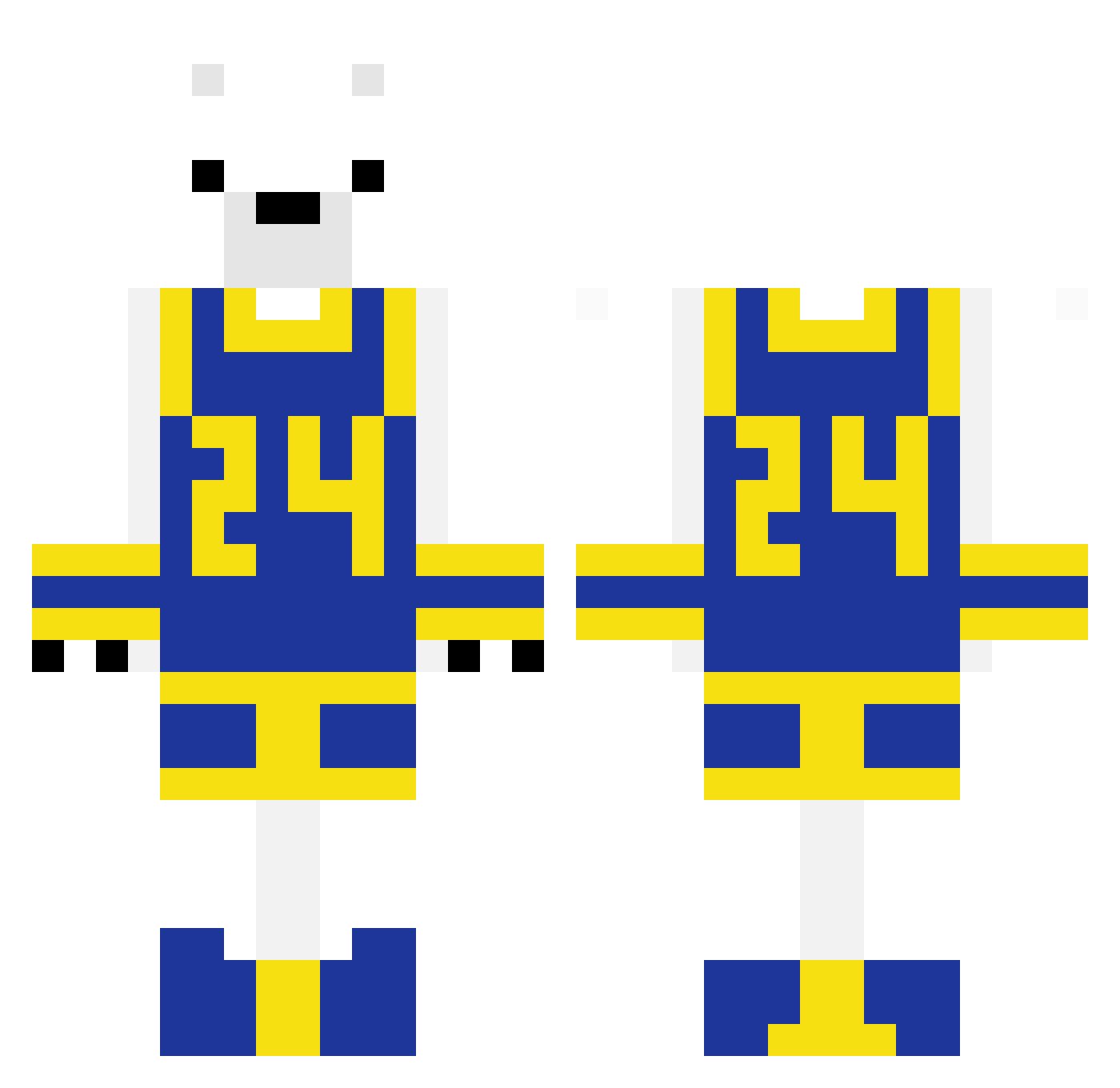 Purry Minecraft skin, front and back view