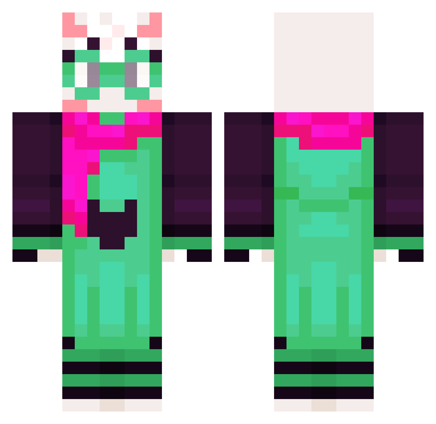 Mariozz0 Minecraft skin, front and back view