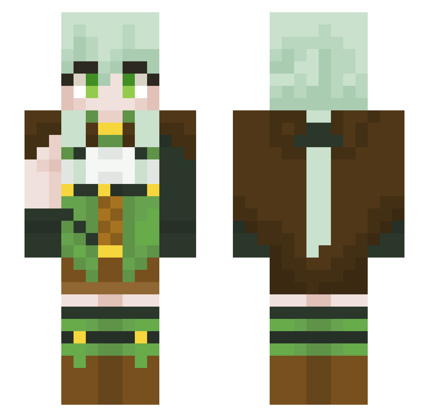 DoomSlug02 Minecraft skin, front and back view