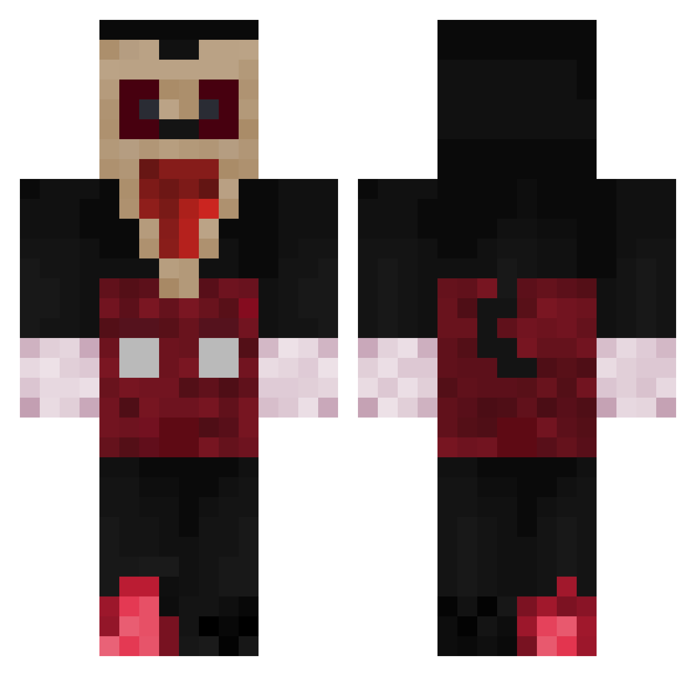 Cute_Pibby_Mouse Minecraft skin, front and back view