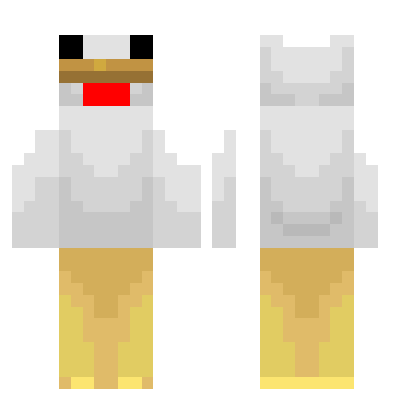 Saltowiz Minecraft skin, front and back view