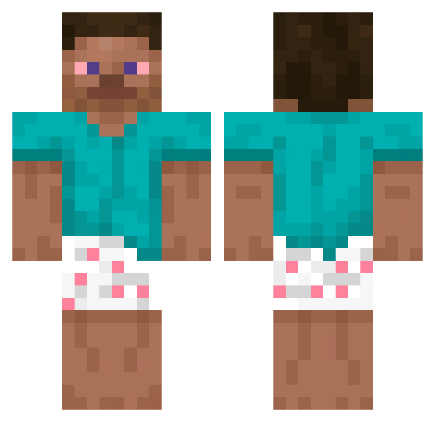 realblurred Minecraft skin, front and back view