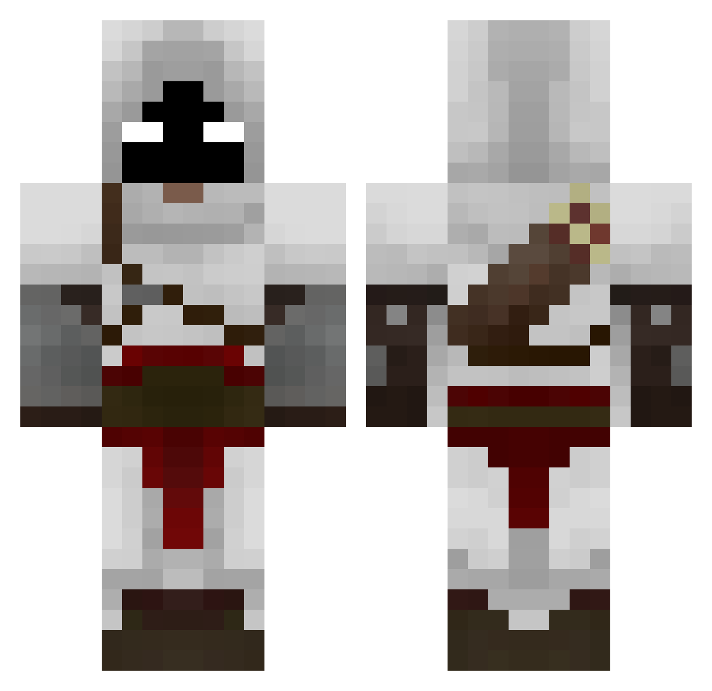 Freestom Minecraft skin, front and back view