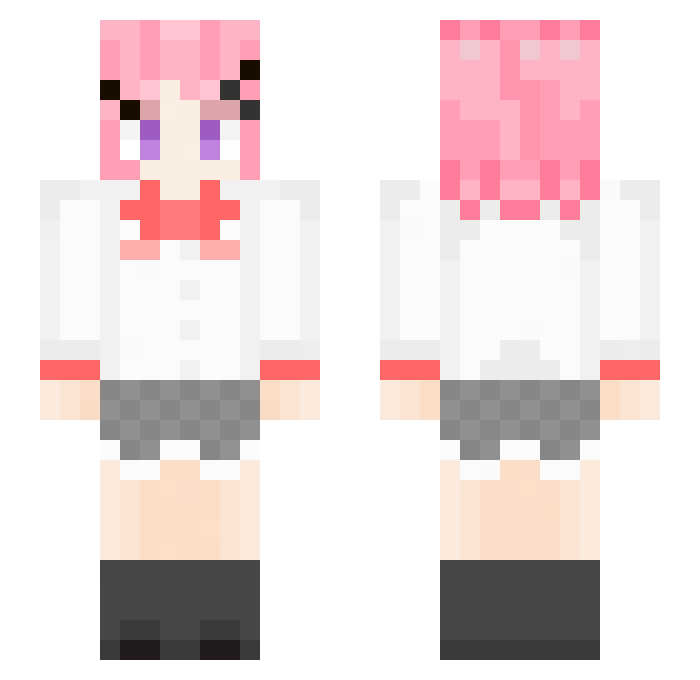 mangemao Minecraft skin, front and back view