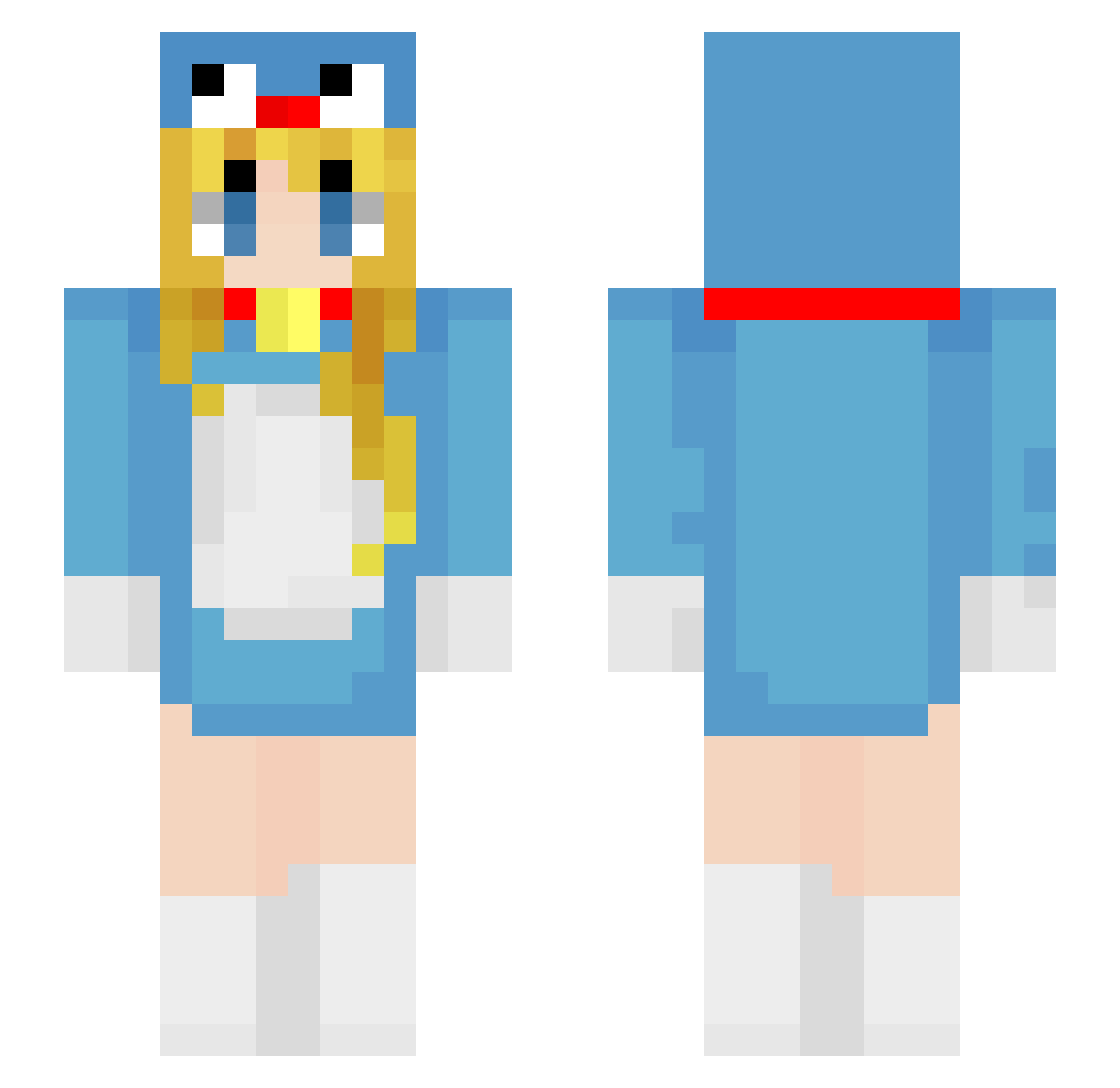 Paytonne Minecraft skin, front and back view