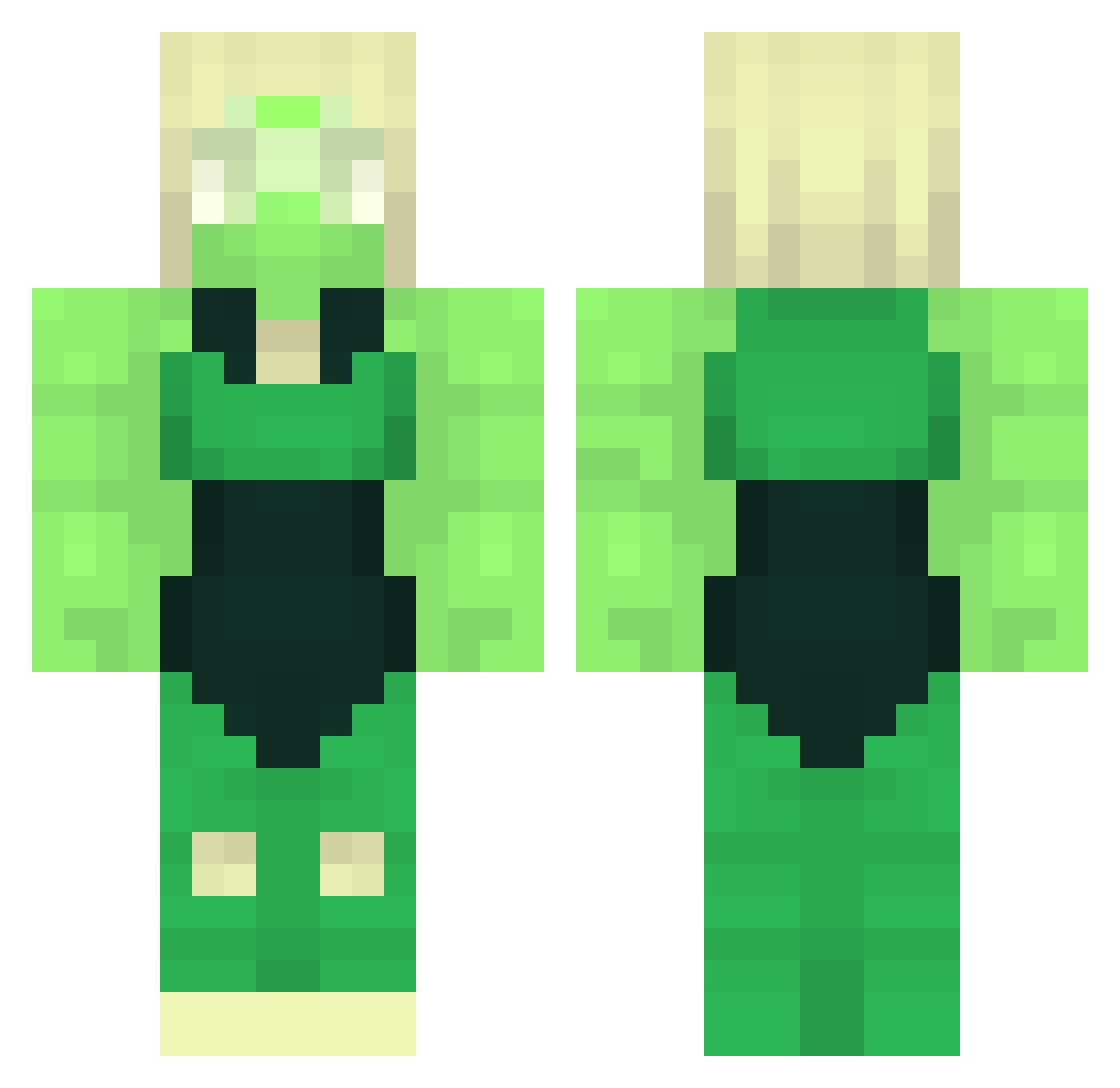 CiderBerry Minecraft skin, front and back view