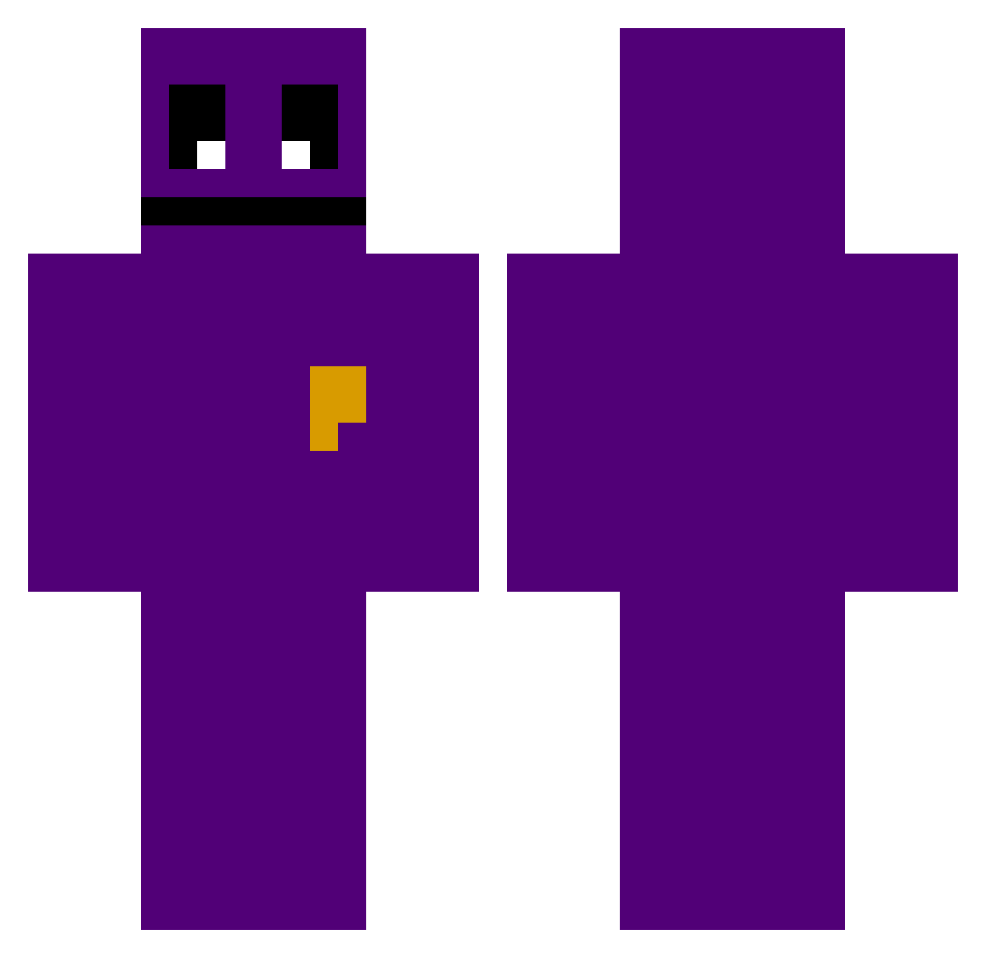 Krukicejis Minecraft skin, front and back view