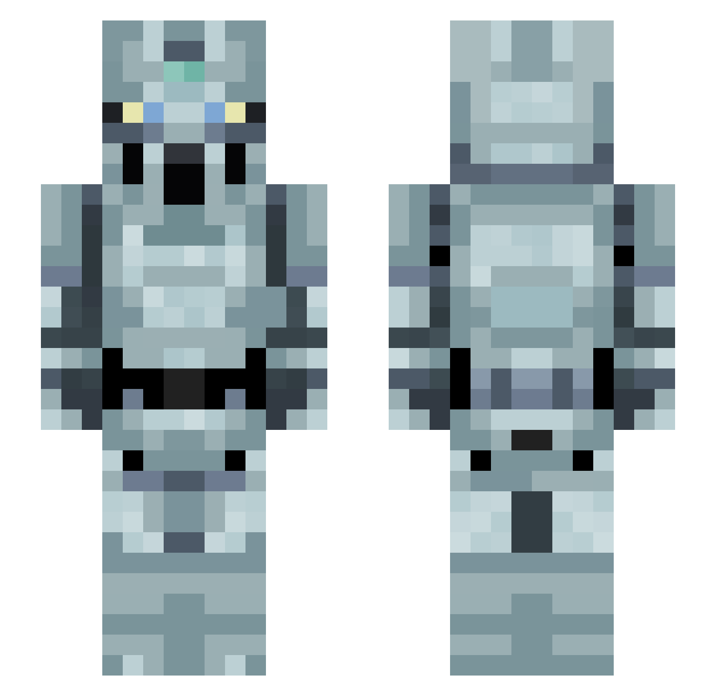 Vicaxe12 Minecraft skin, front and back view