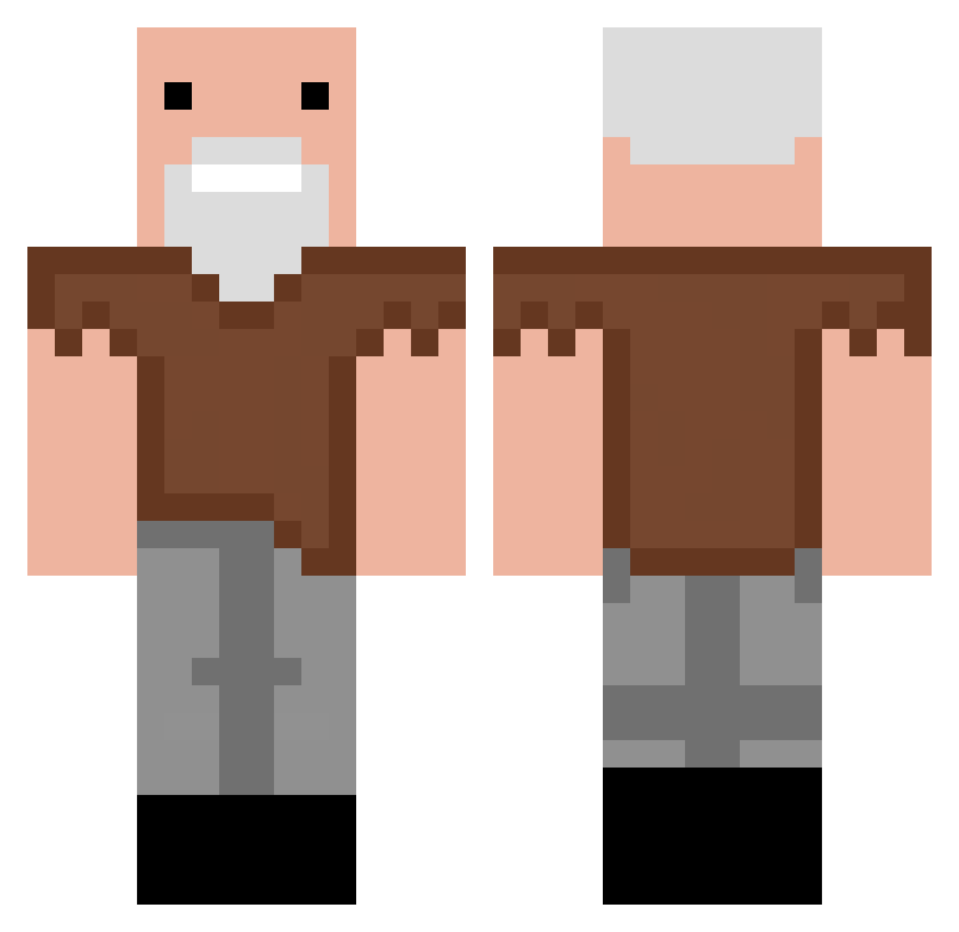 Yasnomis Minecraft skin, front and back view