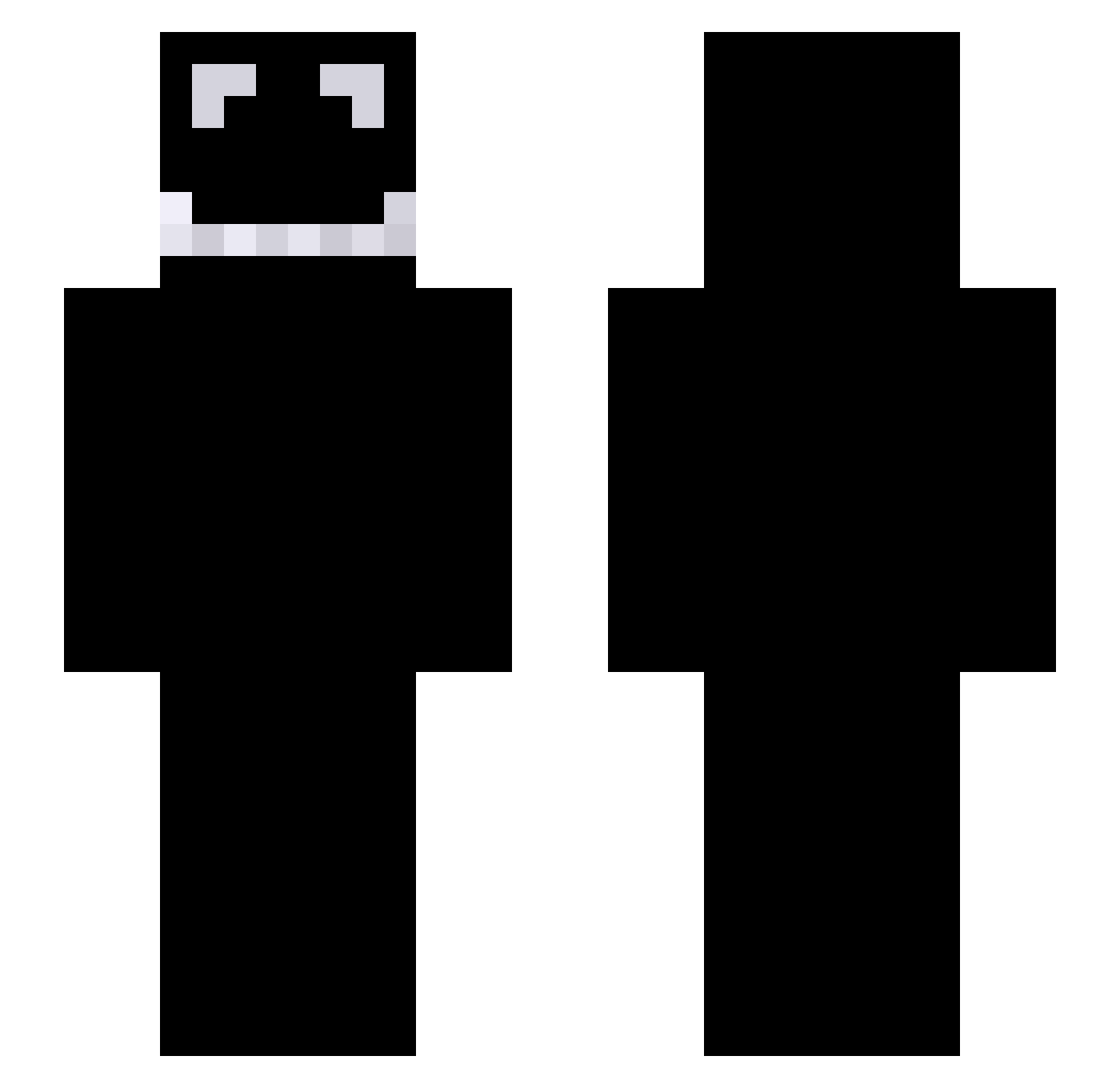 ushliy Minecraft skin, front and back view