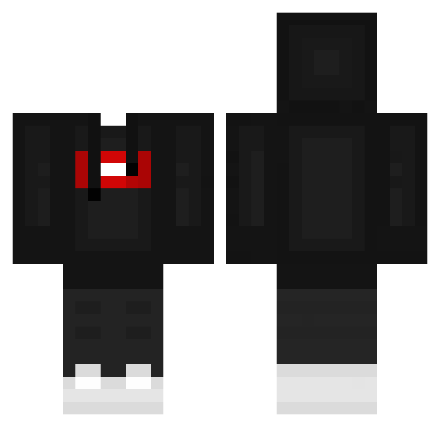 Mysticwolv69 Minecraft skin, front and back view