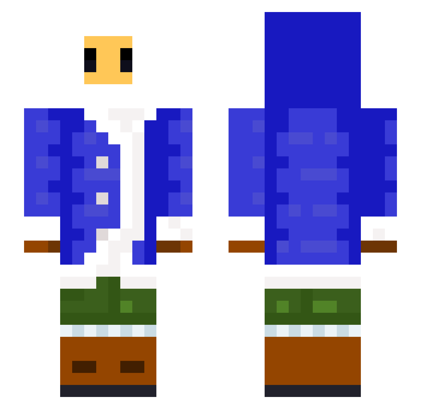Kiko_Gabana Minecraft skin, front and back view