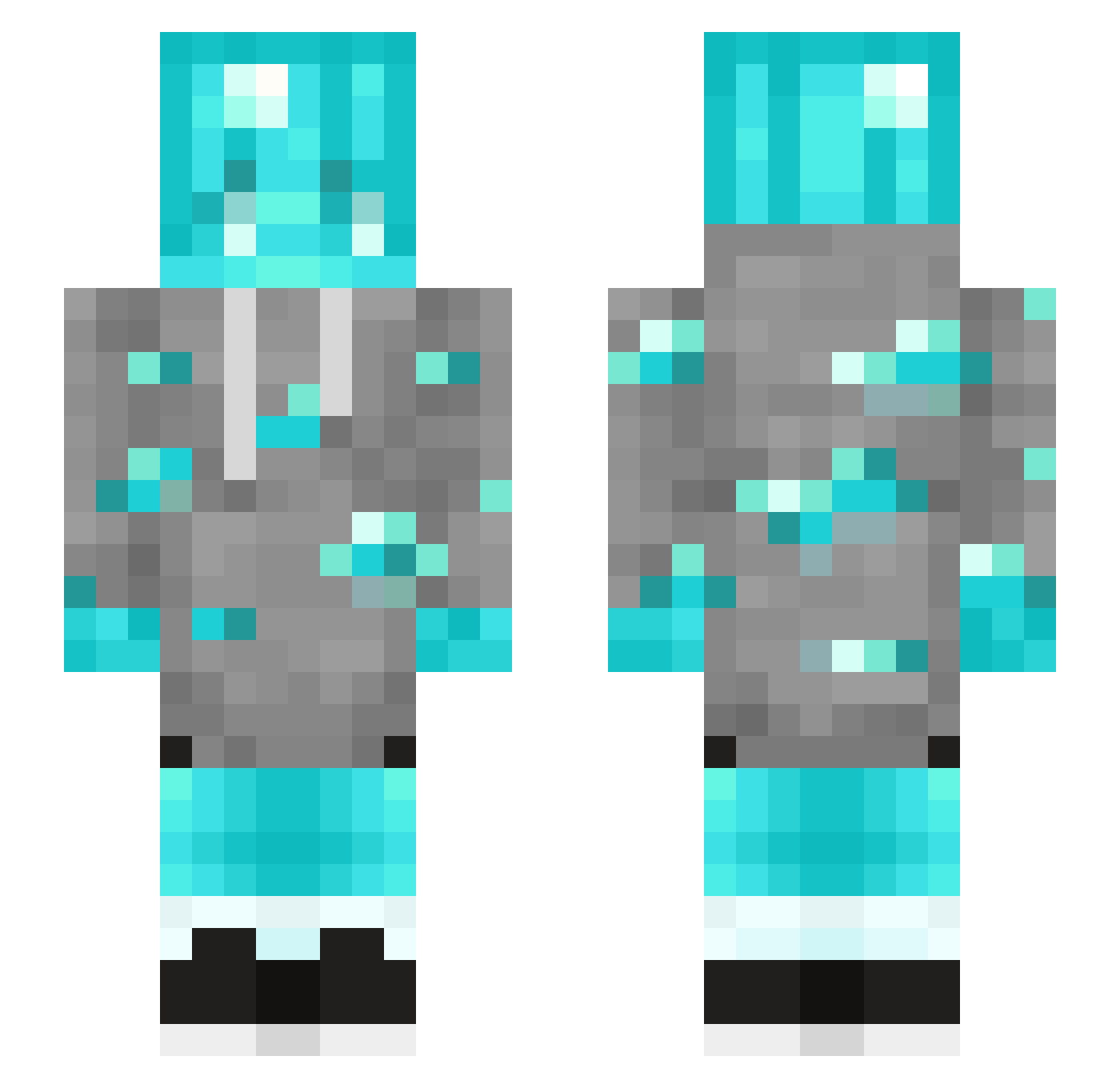 CynnaVal Minecraft skin, front and back view