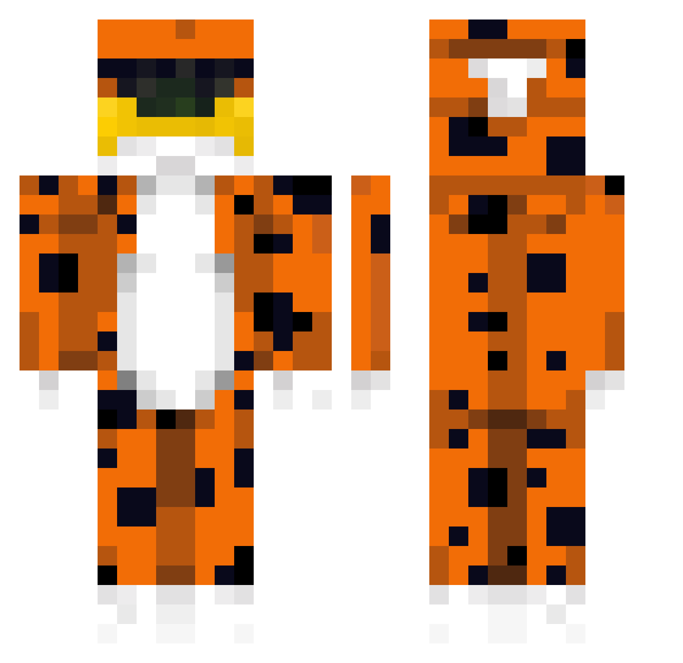 flamincheetahpvp Minecraft skin, front and back view
