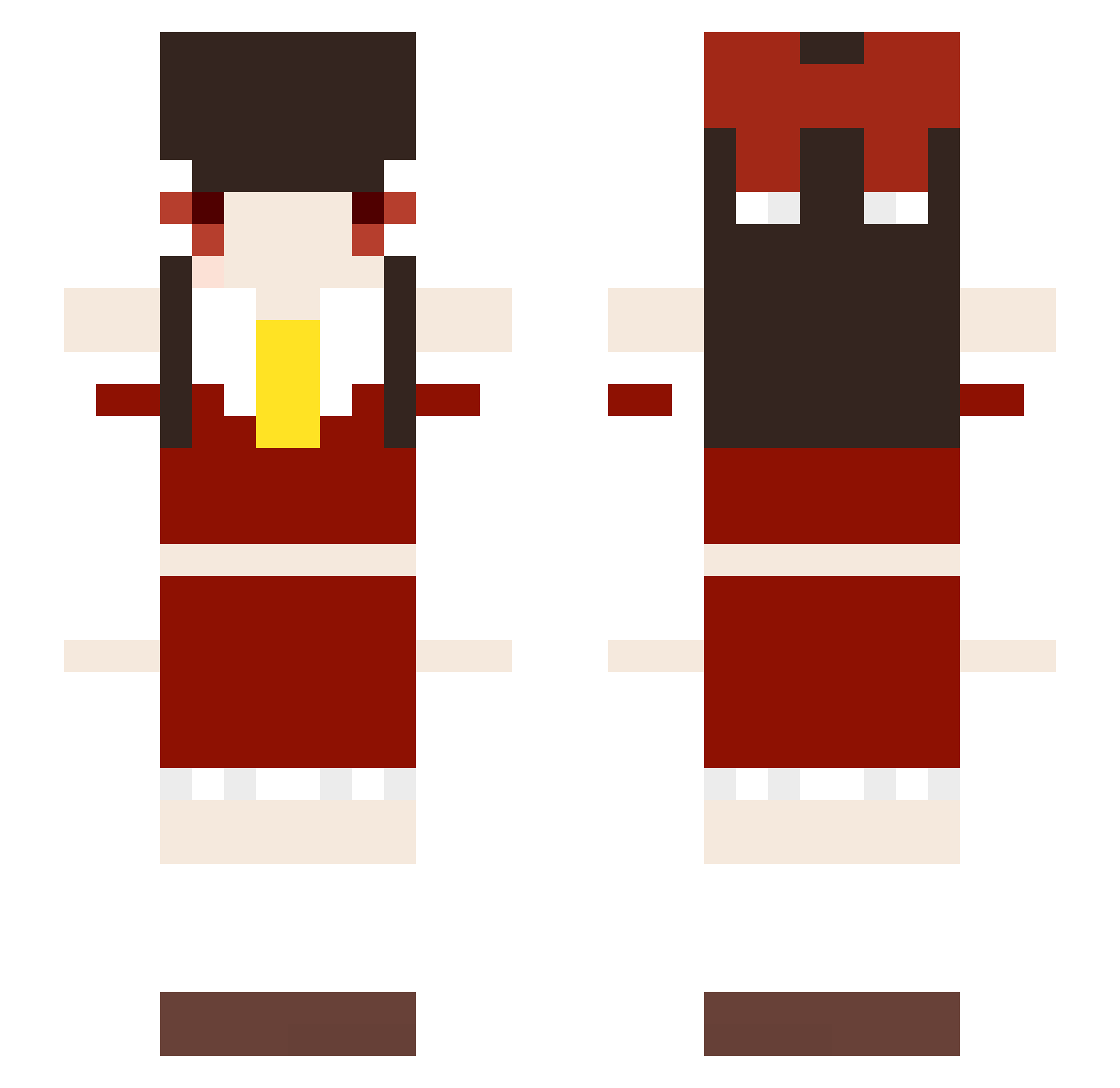 kouiki_131 Minecraft skin, front and back view