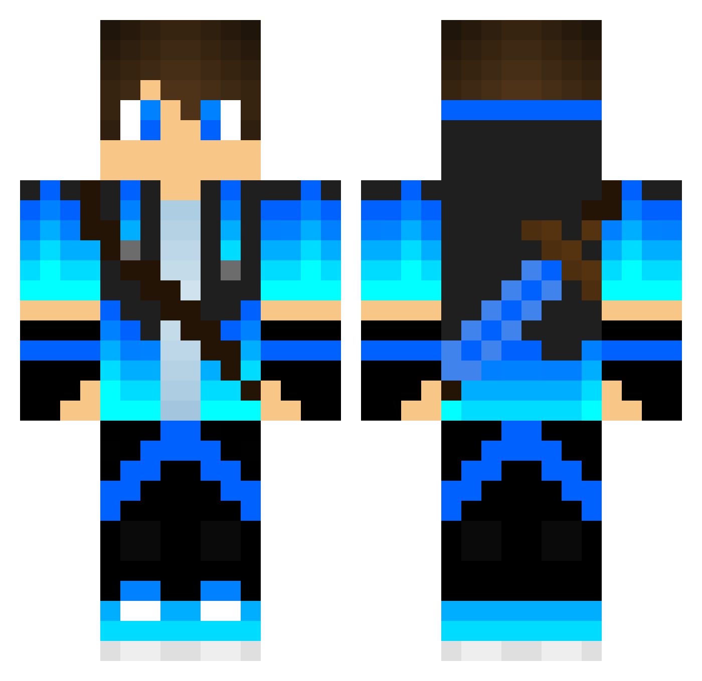 BlaBlaBla3001 Minecraft skin, front and back view