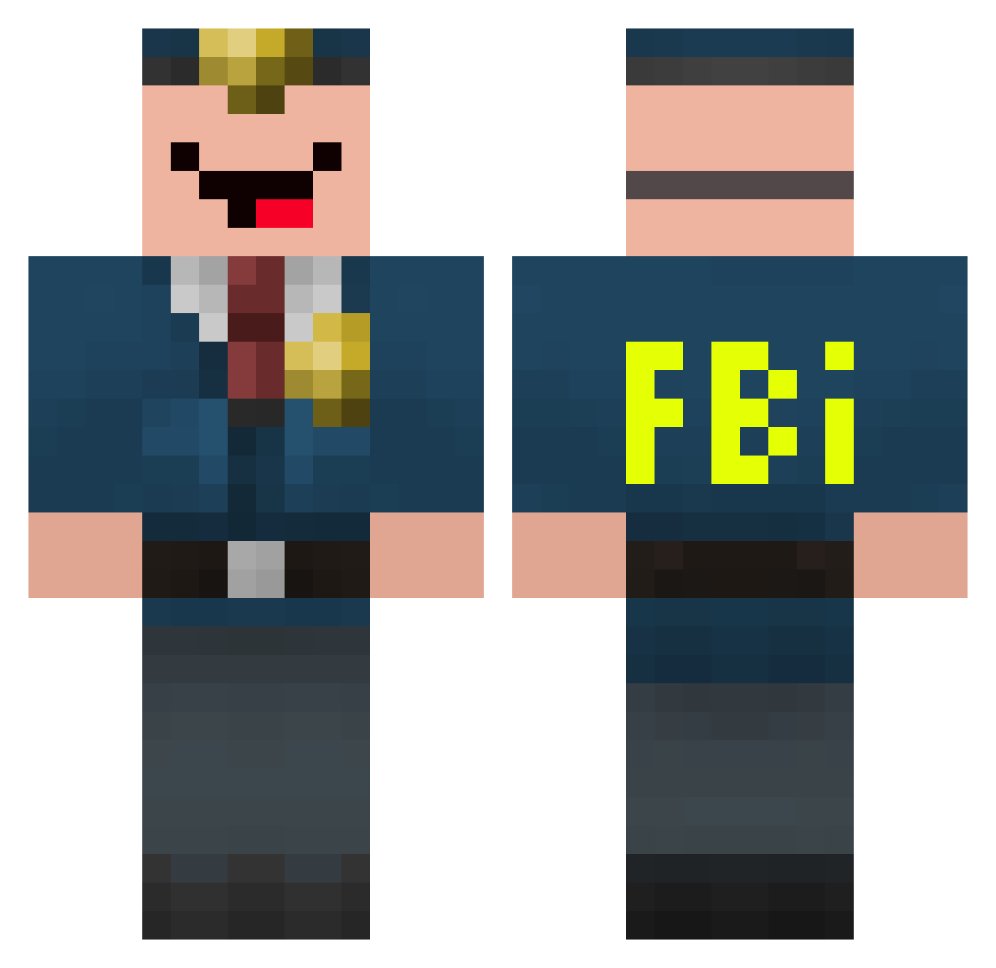 Essential Minecraft skin, front and back view