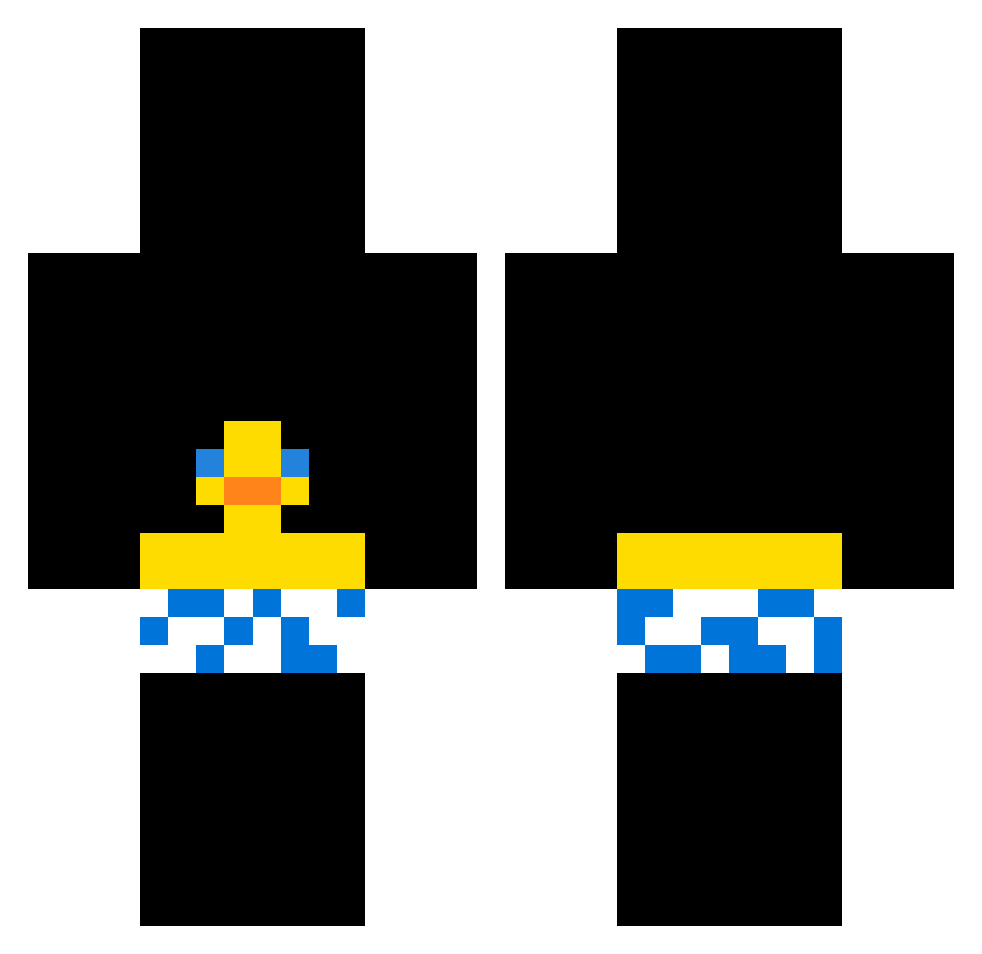Felipenval7 Minecraft skin, front and back view