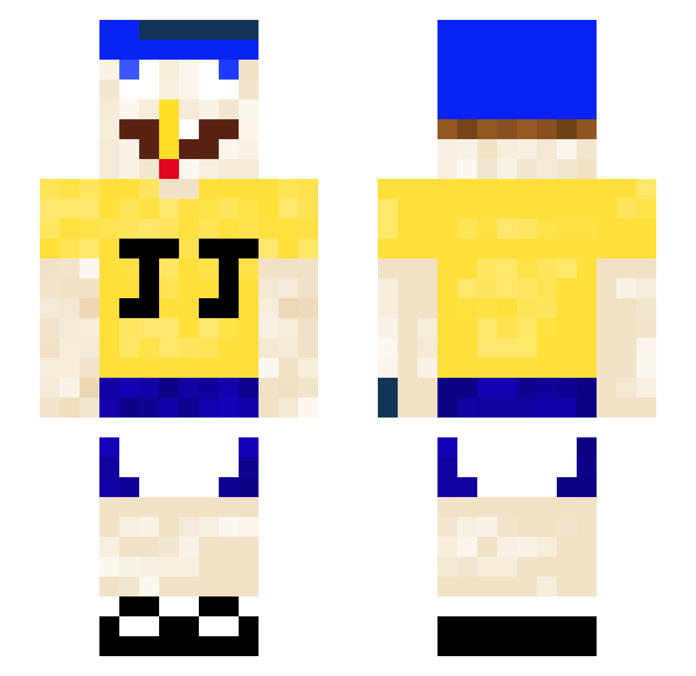 peekone11 Minecraft skin, front and back view