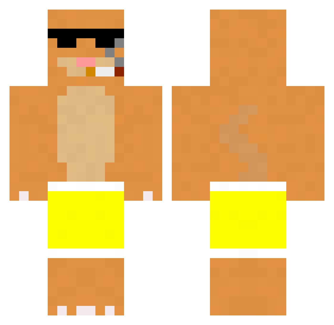Swaglord07 Minecraft skin, front and back view