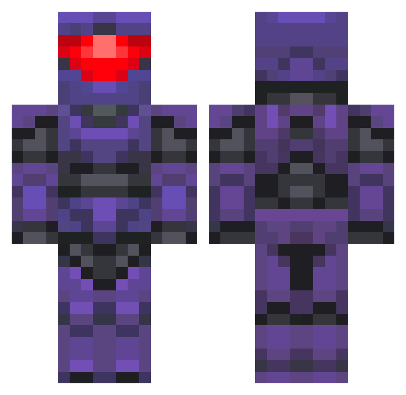 Czauder Minecraft skin, front and back view