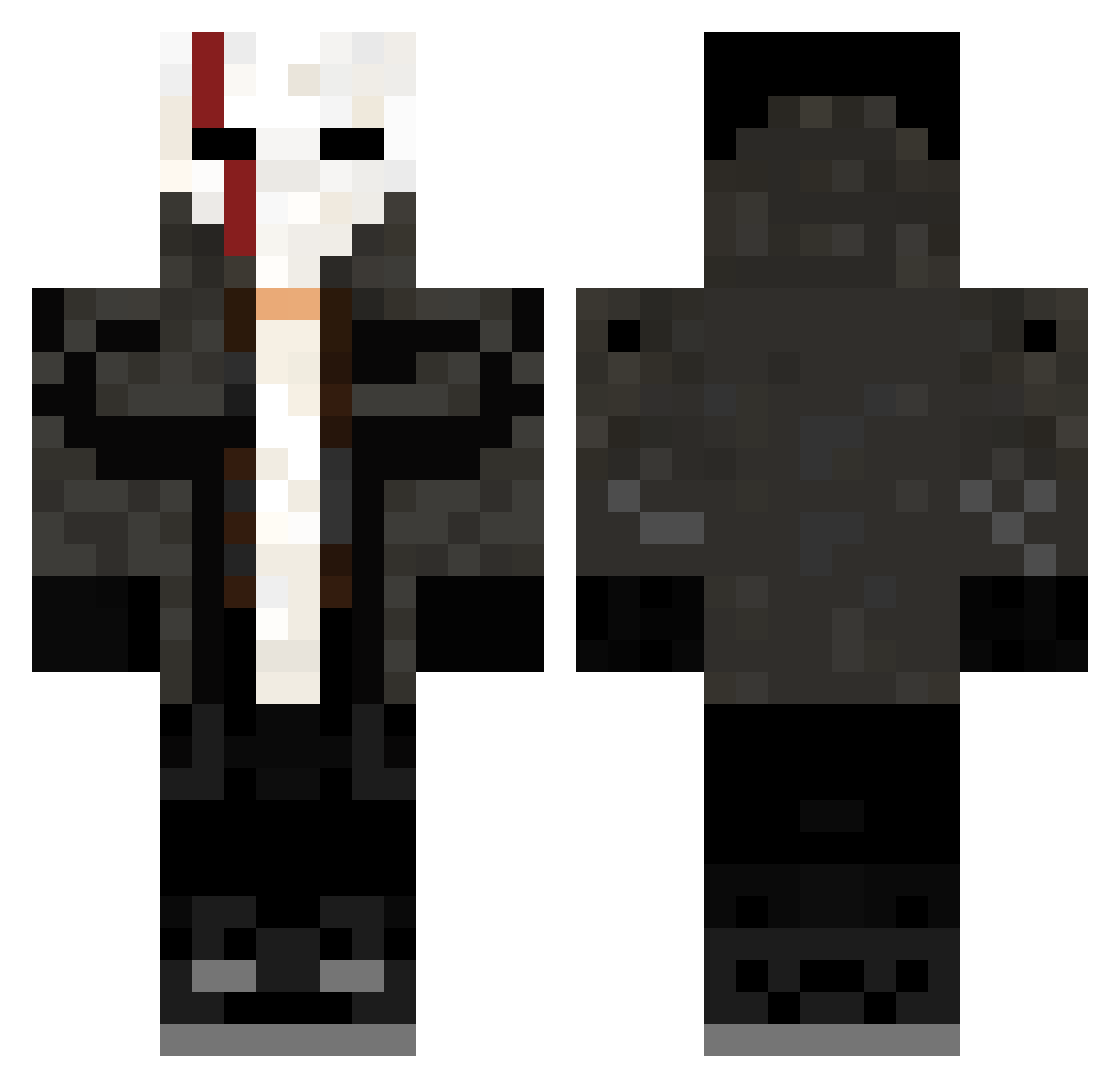 elpollO84 Minecraft skin, front and back view