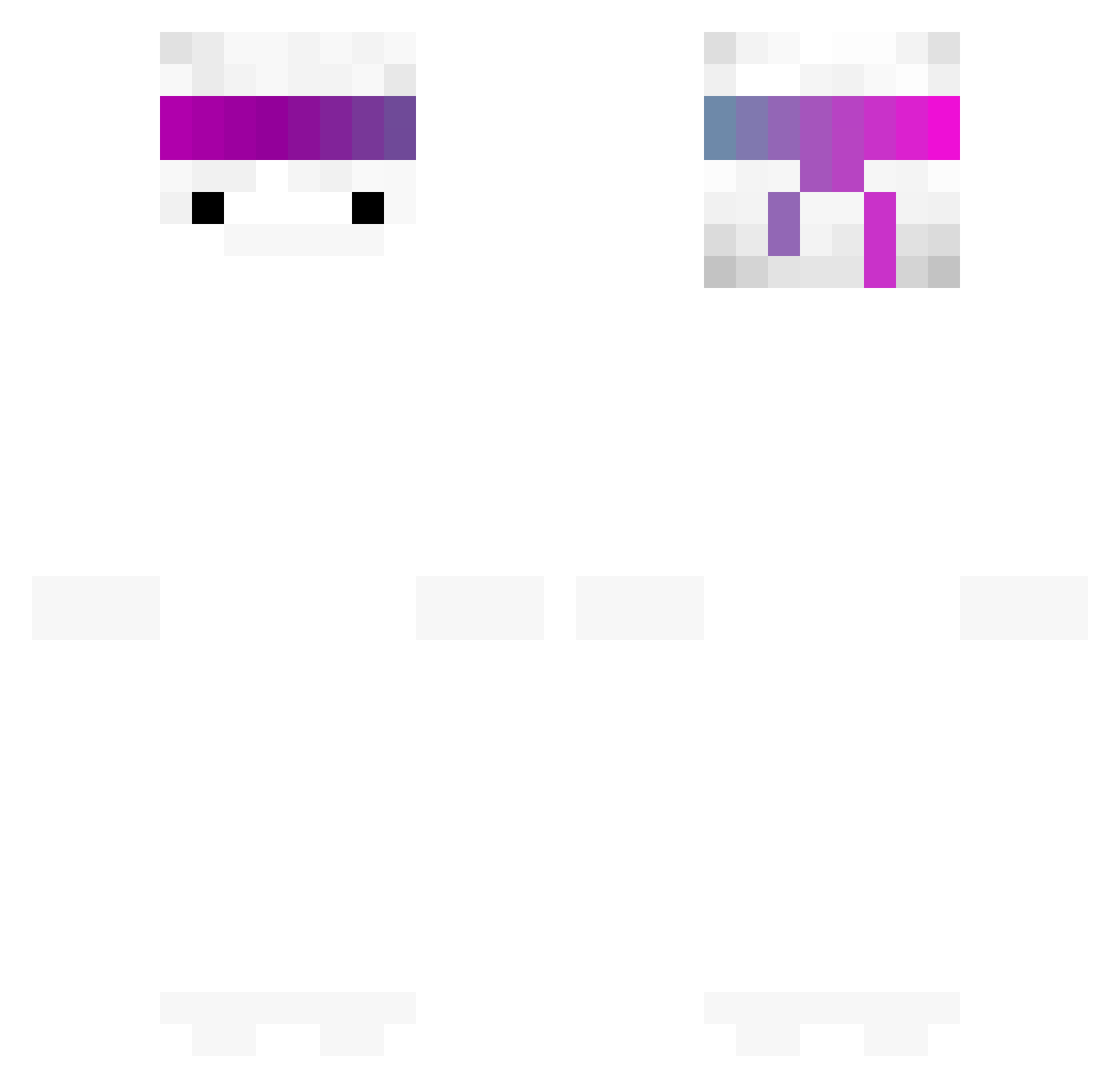 Wl3in Minecraft skin, front and back view