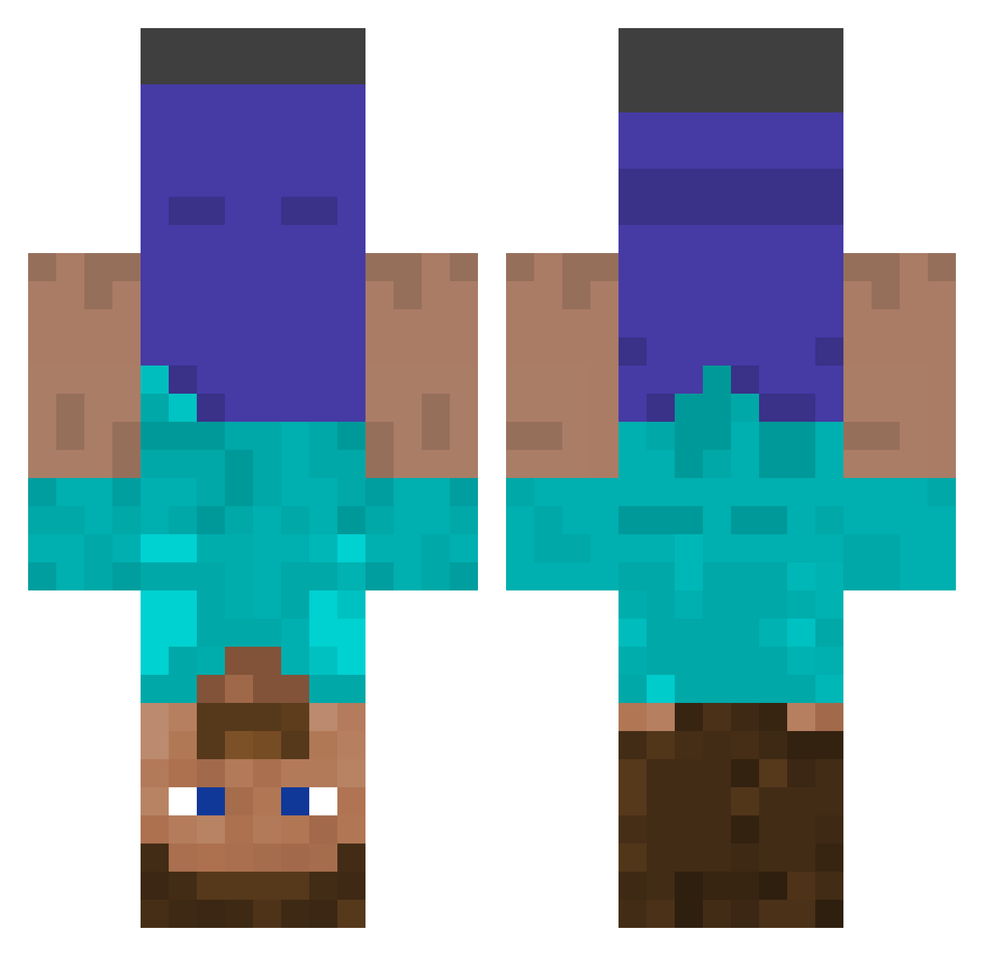 TogetherDeer275 Minecraft skin, front and back view