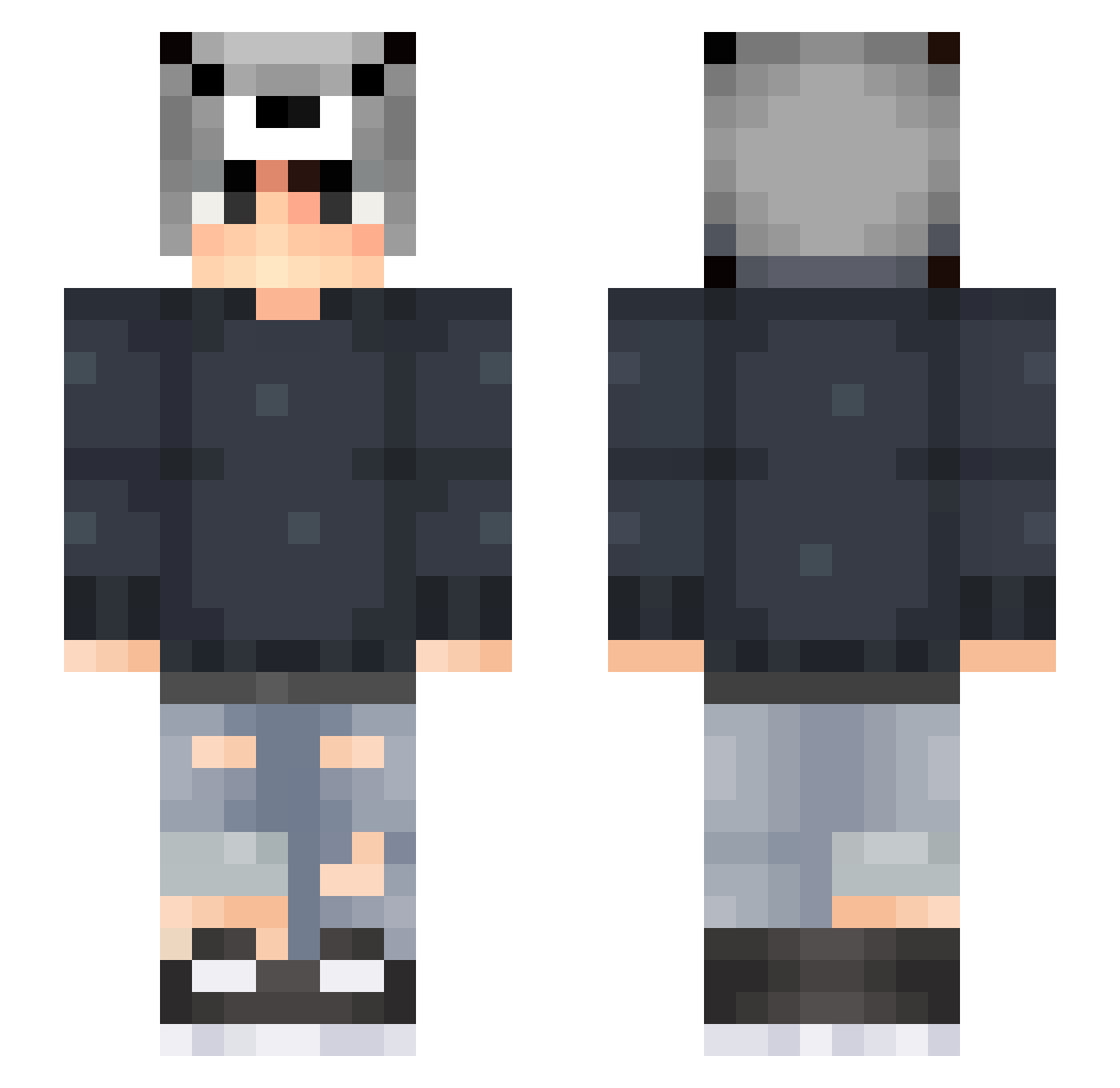 Seagui Minecraft skin, front and back view