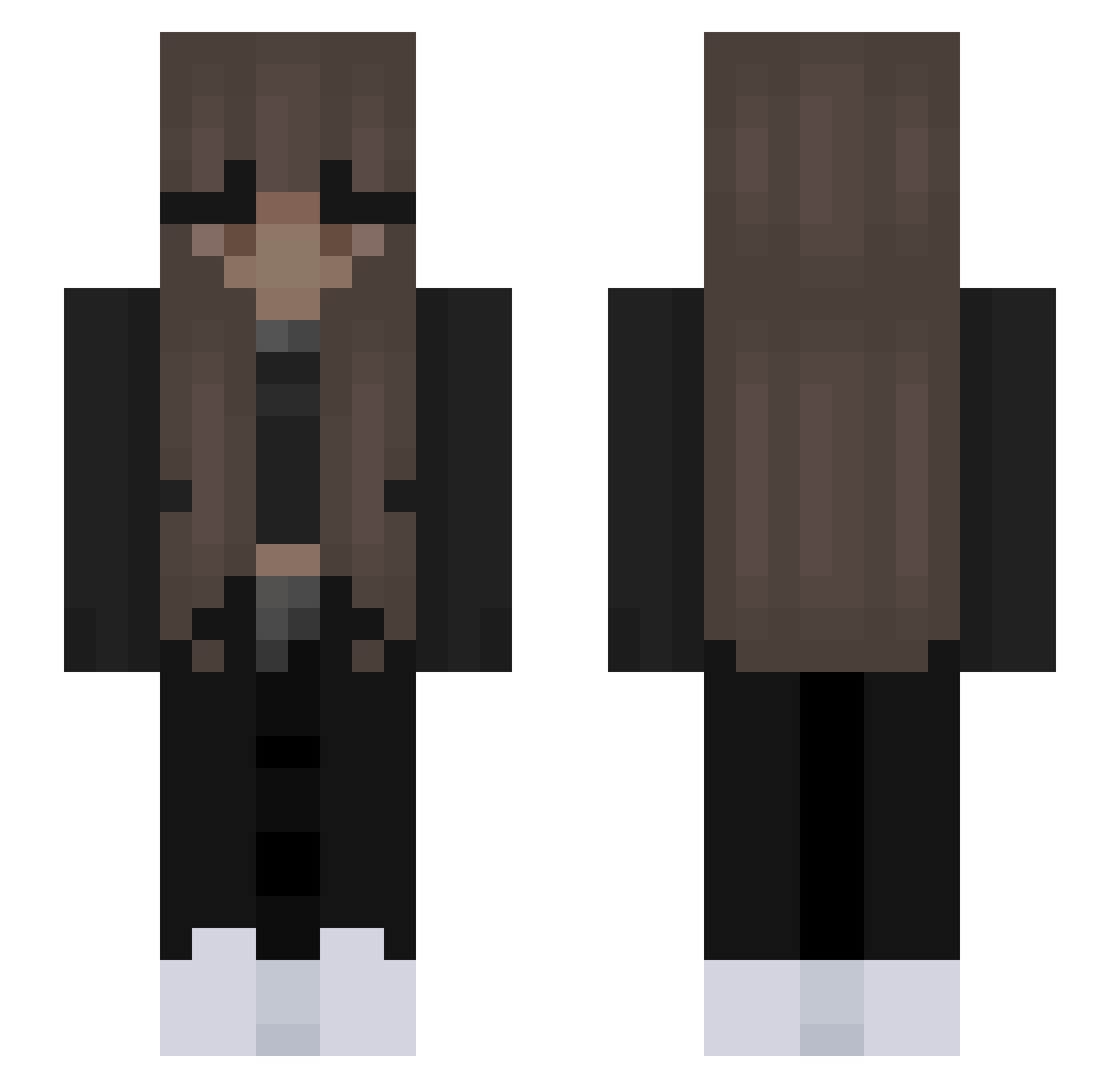 BacoRoyalty Minecraft skin, front and back view