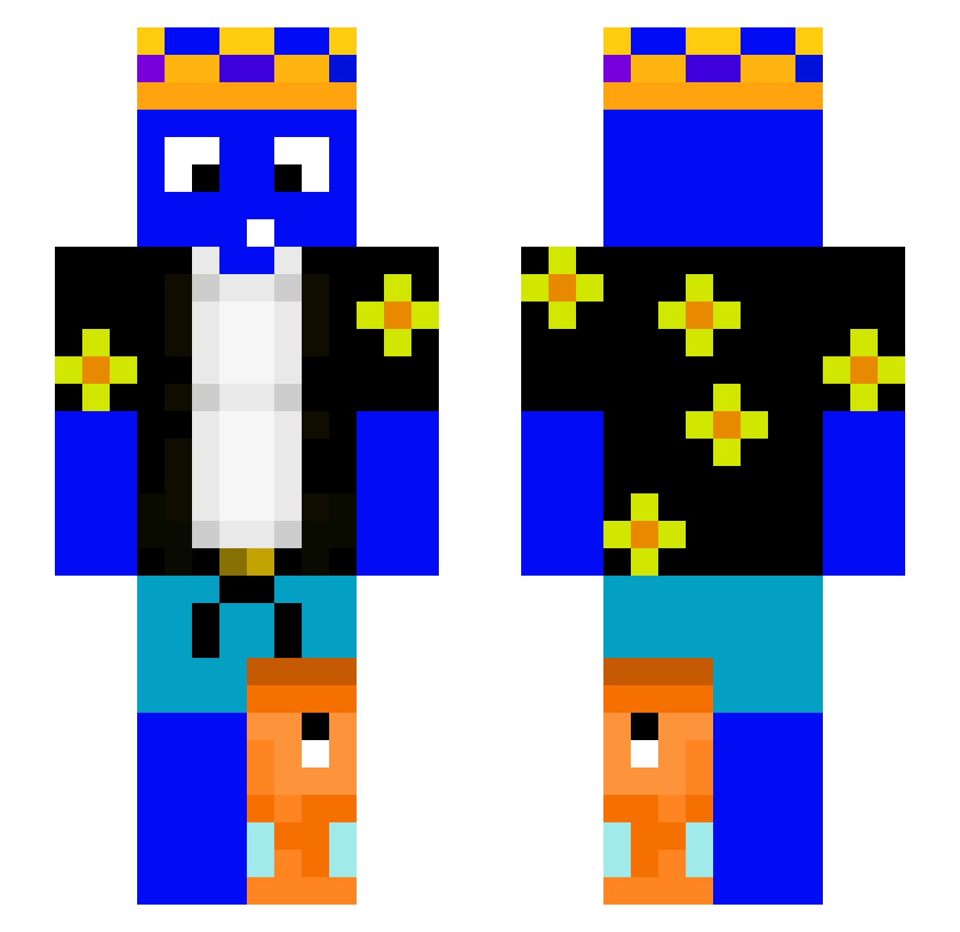 STRZELBA16 Minecraft skin, front and back view