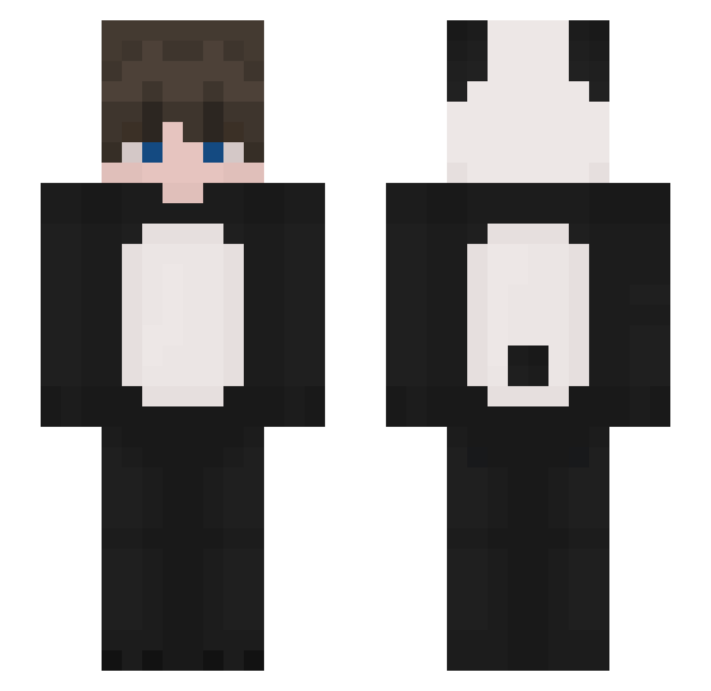 Veruxo Minecraft skin, front and back view