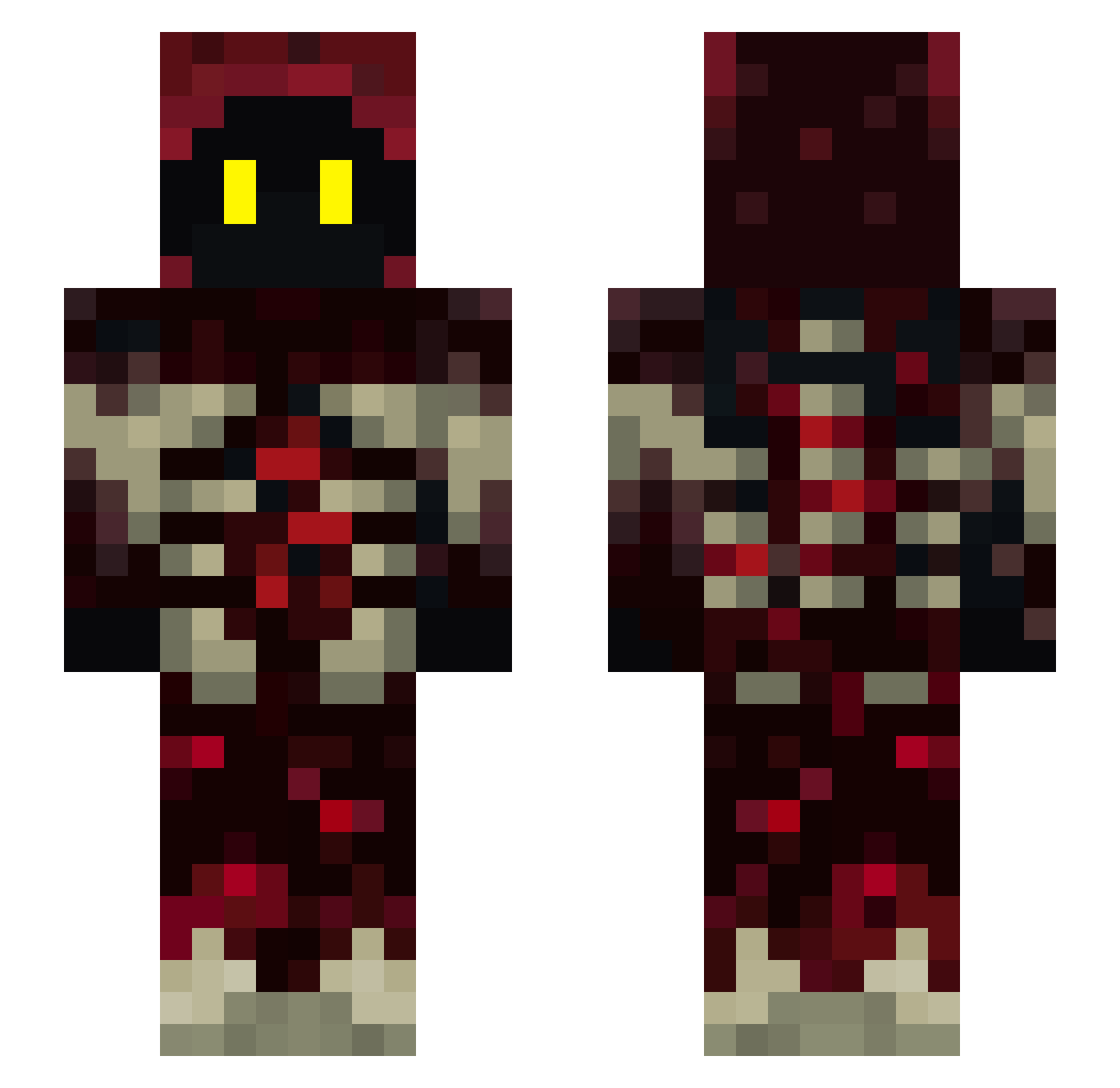 Xelo_84 Minecraft skin, front and back view