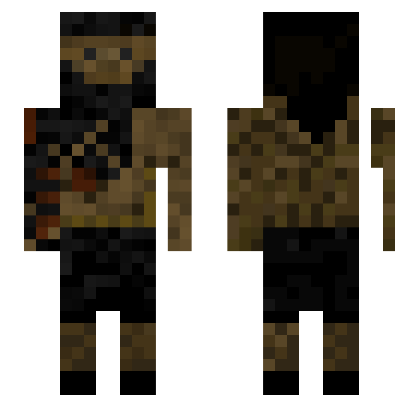 xBrhs_ Minecraft skin, front and back view