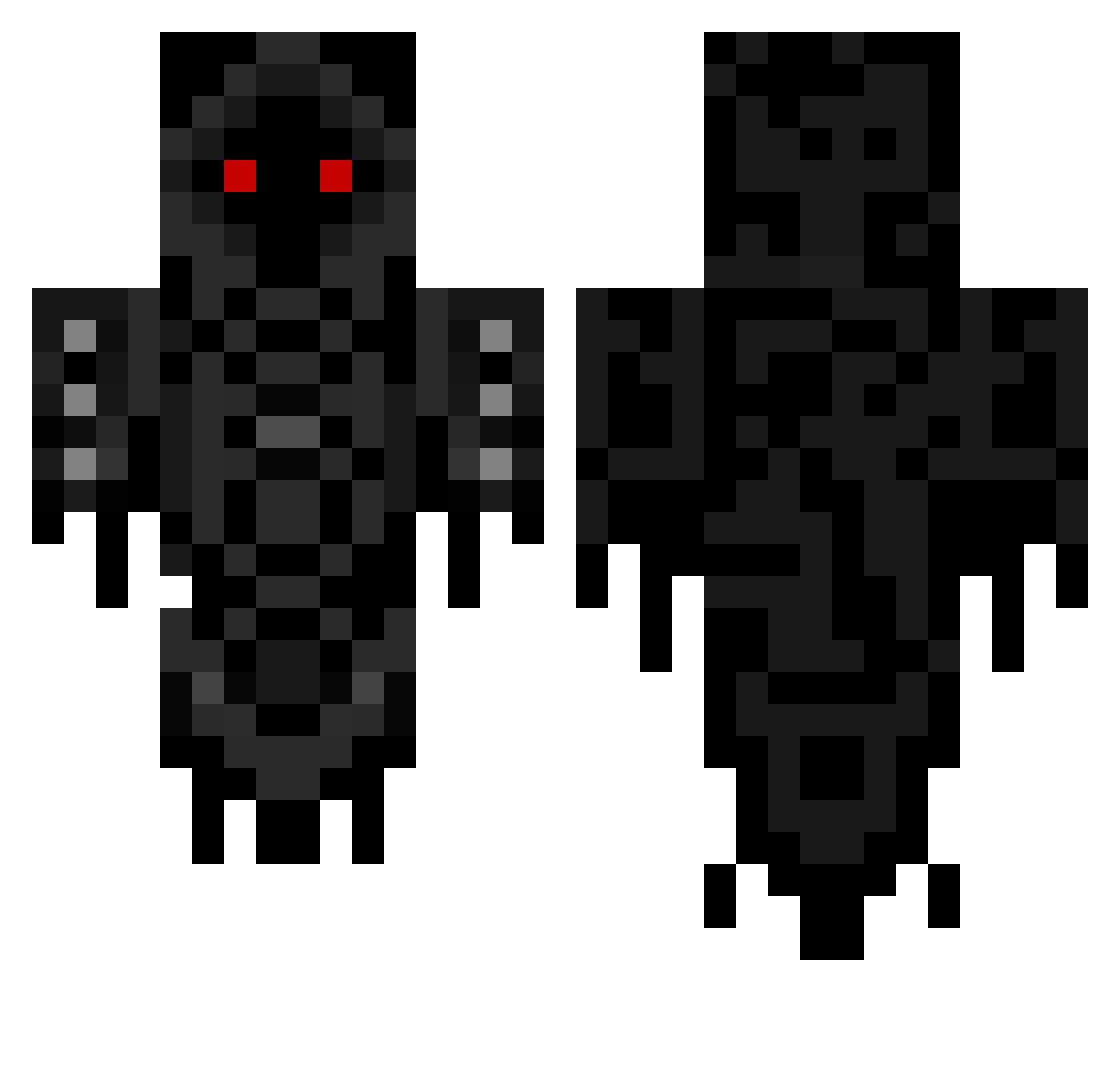 Redrive Minecraft skin, front and back view