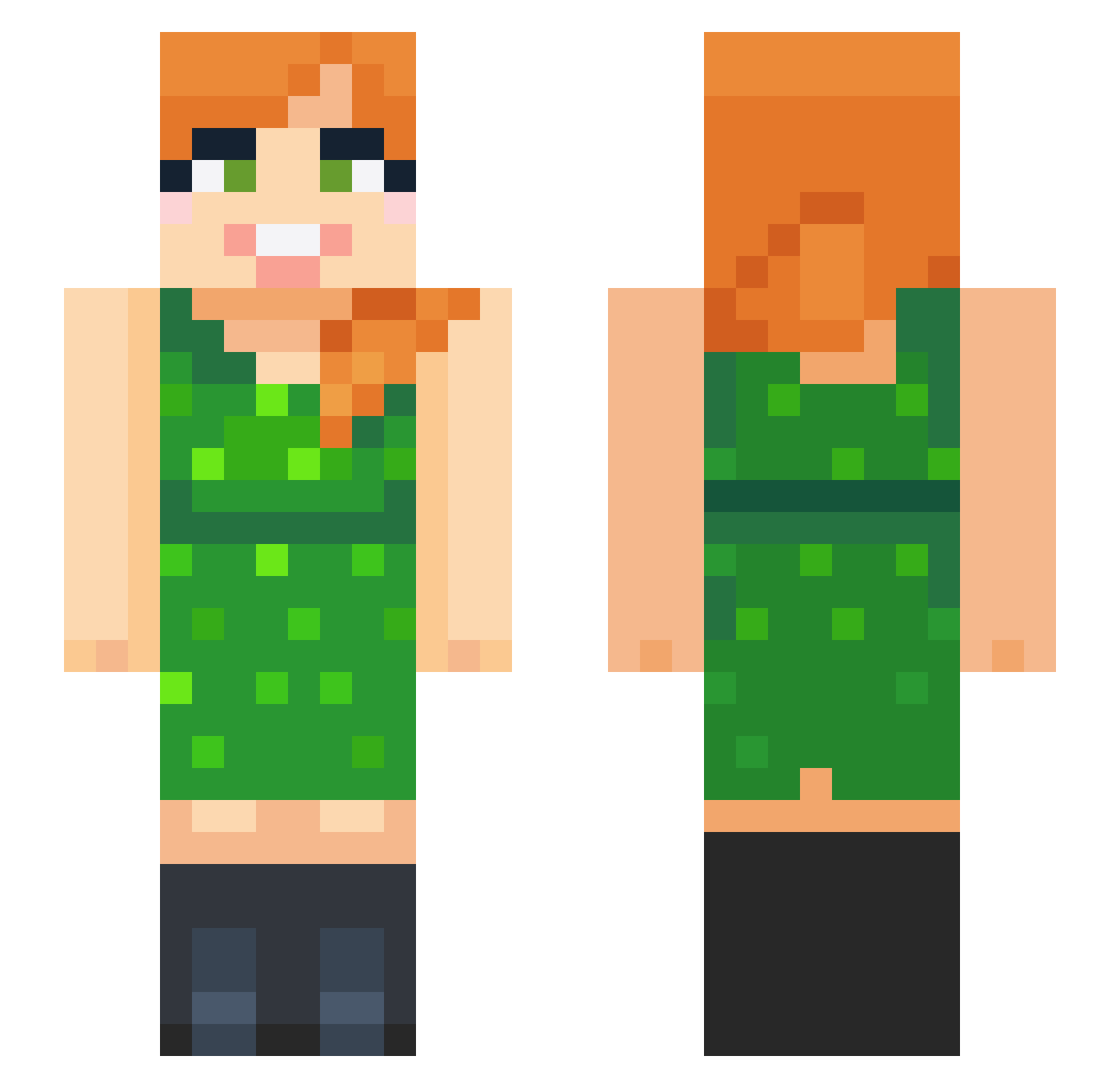 rkdwlgml7237 Minecraft skin, front and back view