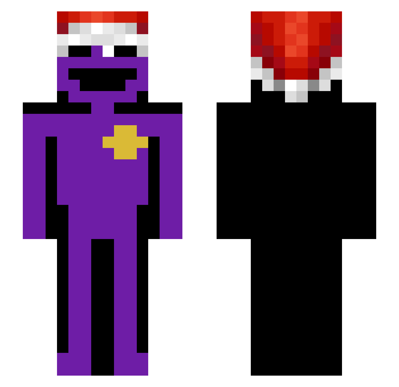 Fabek_ Minecraft skin, front and back view
