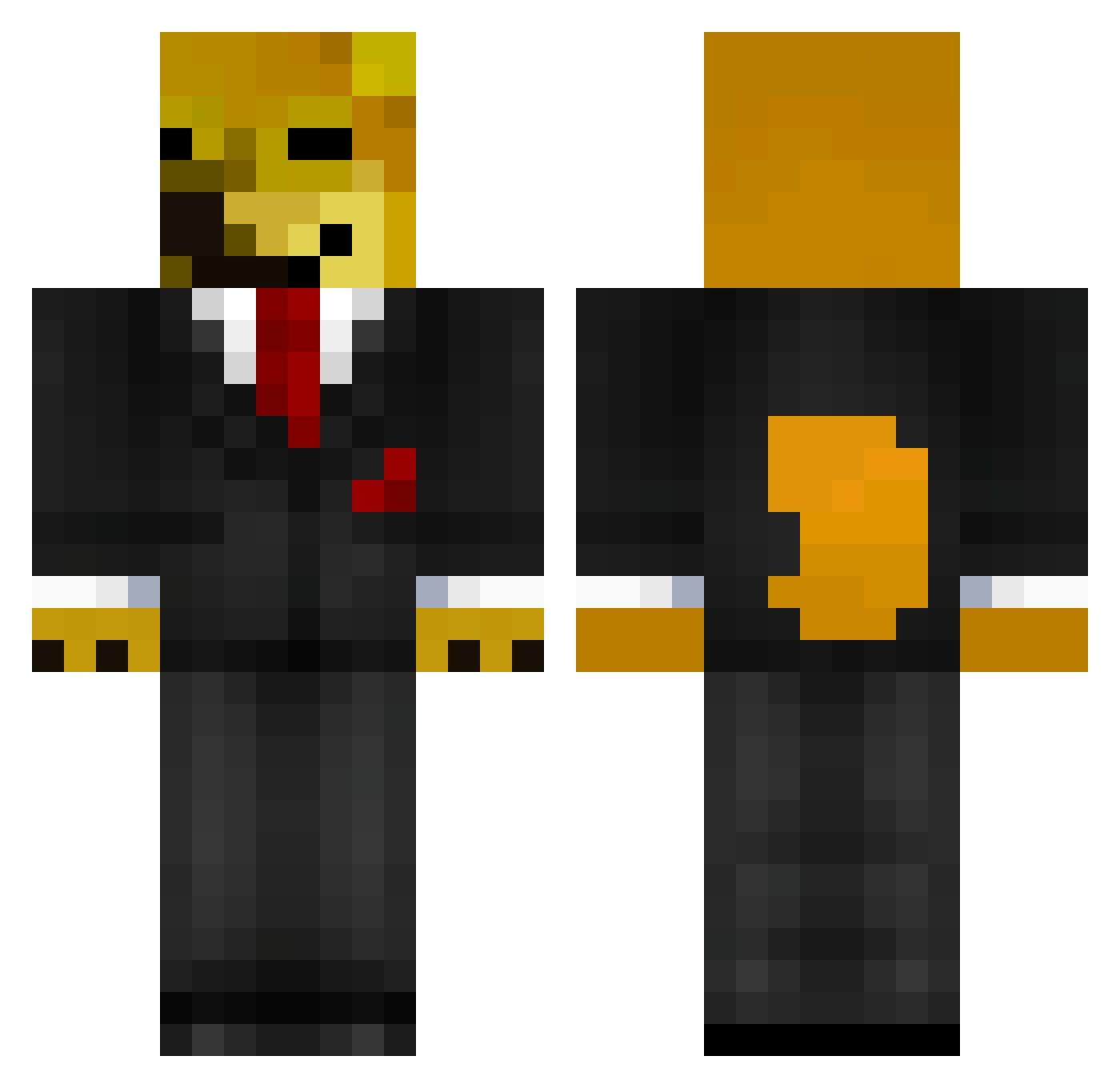 Elprohibido Minecraft skin, front and back view