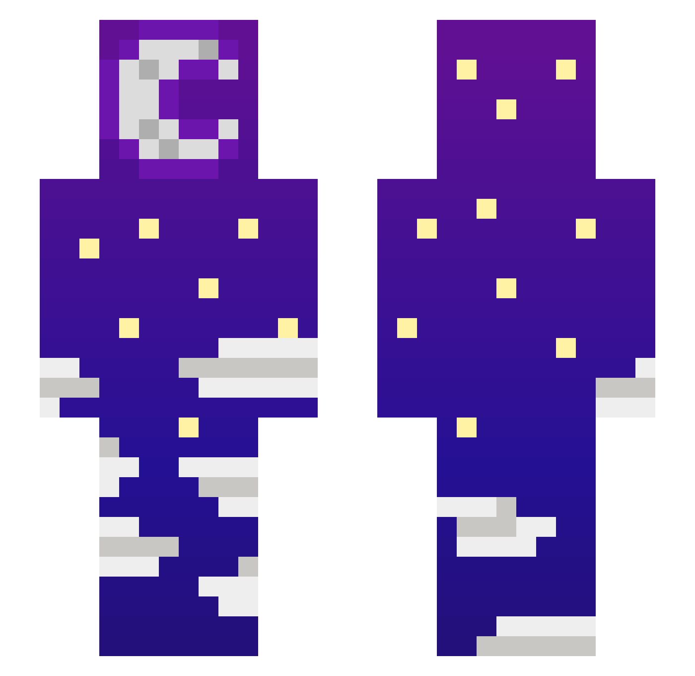 youngnovadasick Minecraft skin, front and back view