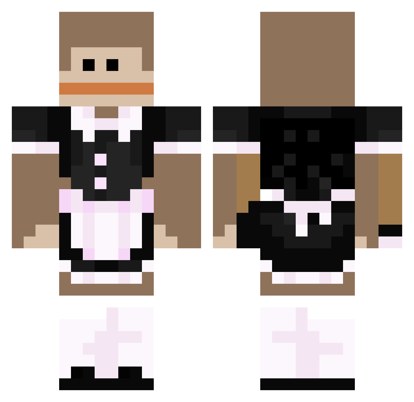 NotFrozZ Minecraft skin, front and back view