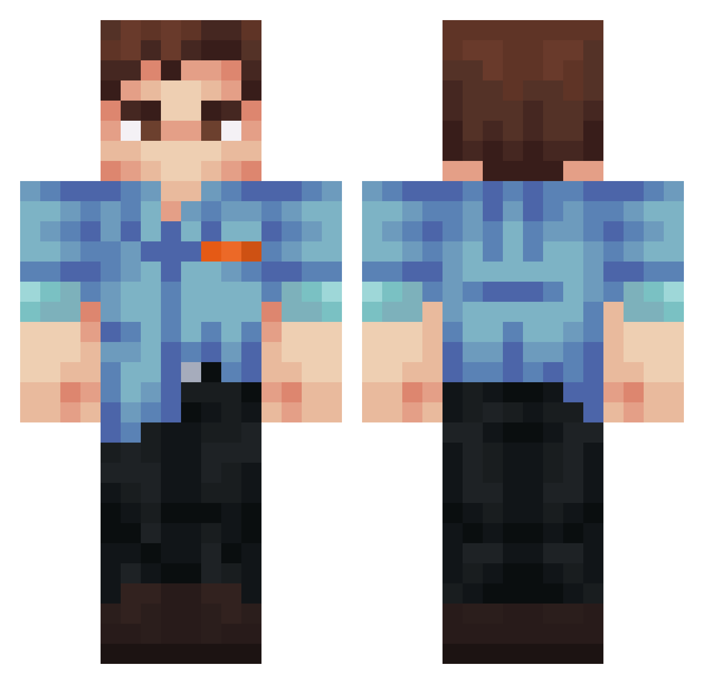Sterba1717 Minecraft skin, front and back view