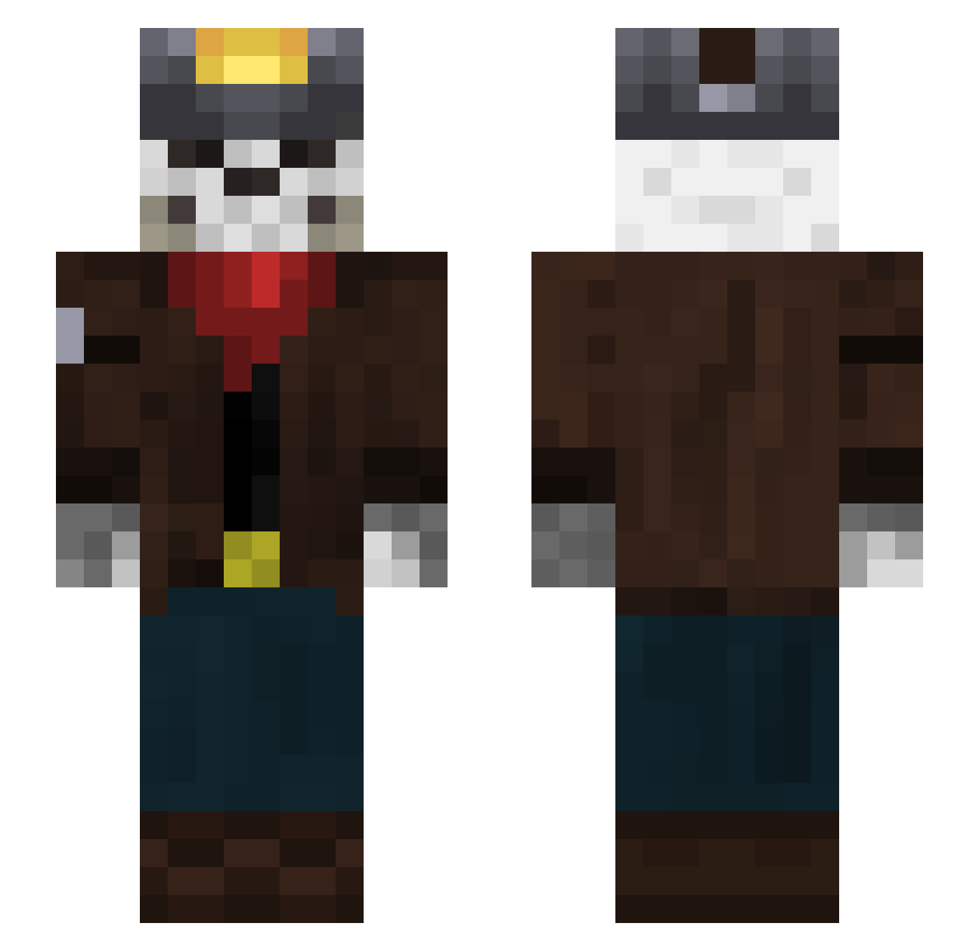 MSPainting Minecraft skin, front and back view