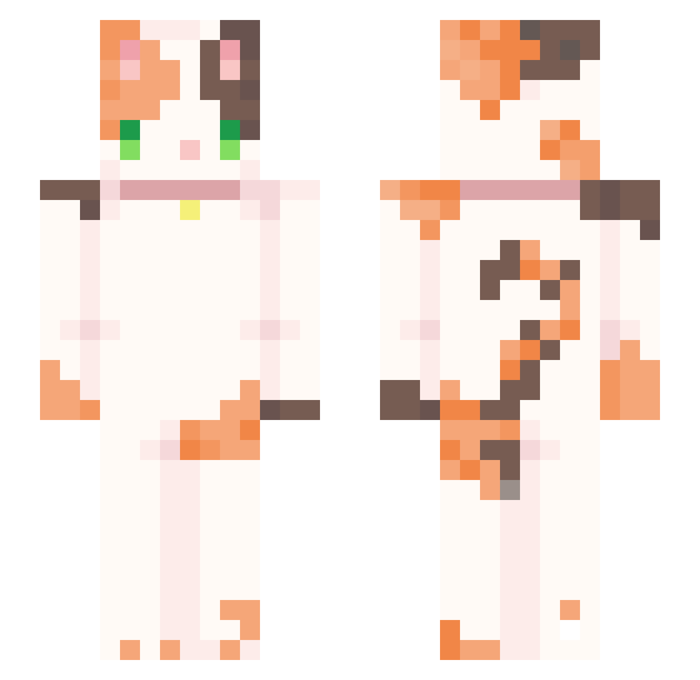 ifosie Minecraft skin, front and back view