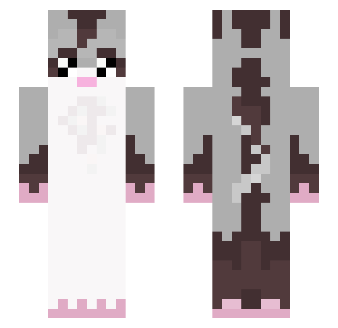 Radioheadluver Minecraft skin, front and back view