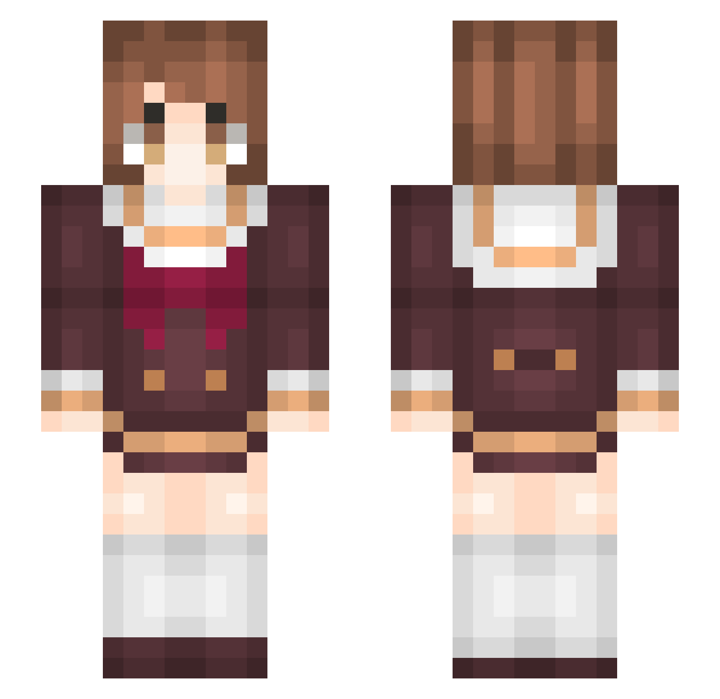pekkadino Minecraft skin, front and back view
