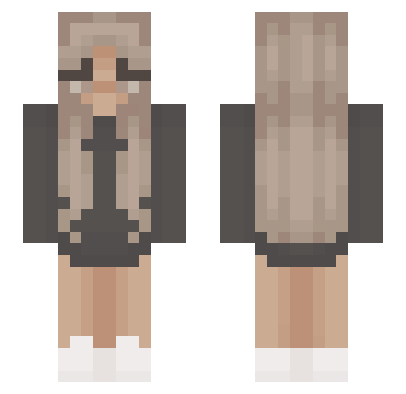 eelisq Minecraft skin, front and back view