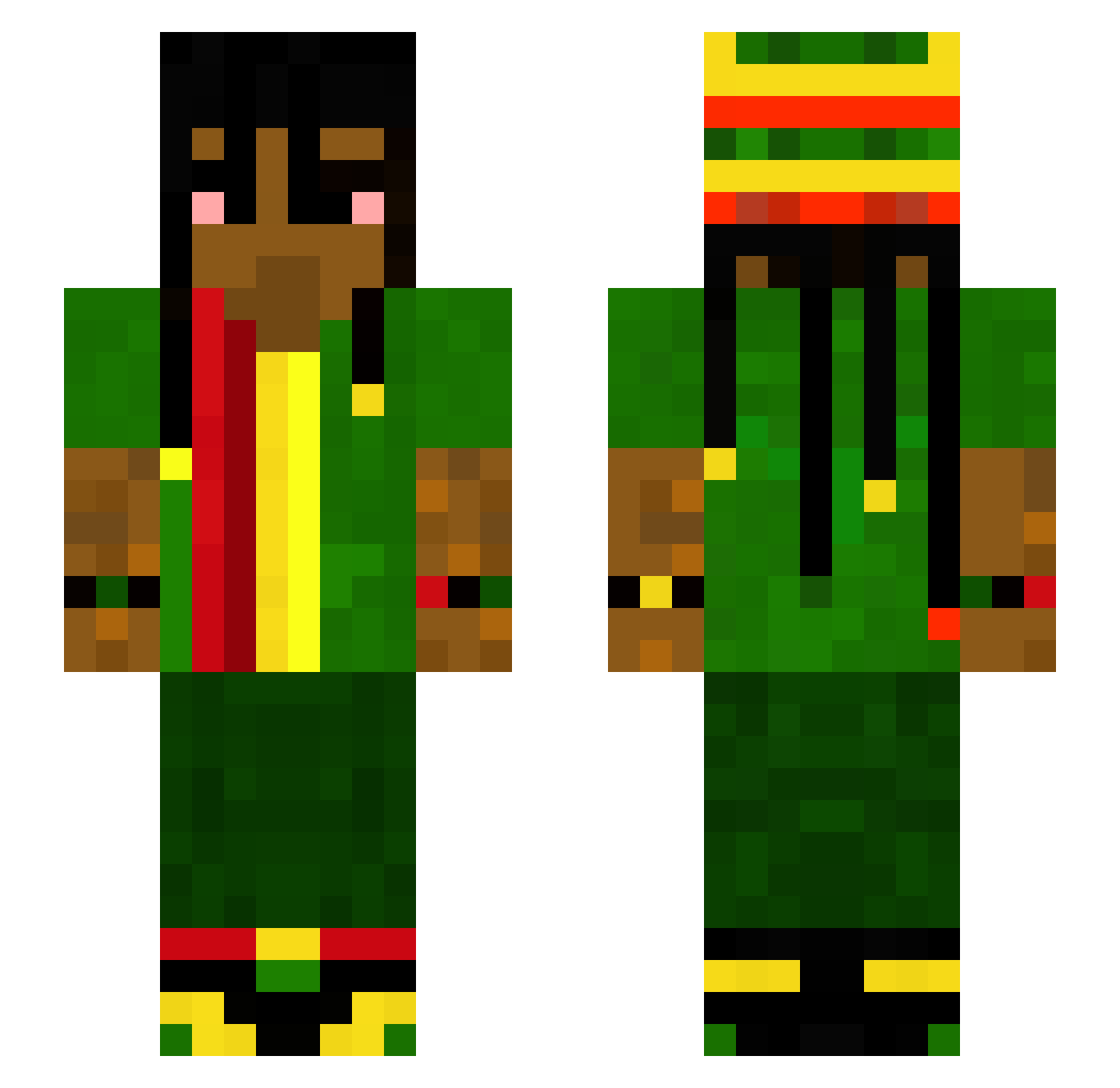 mattybandit Minecraft skin, front and back view